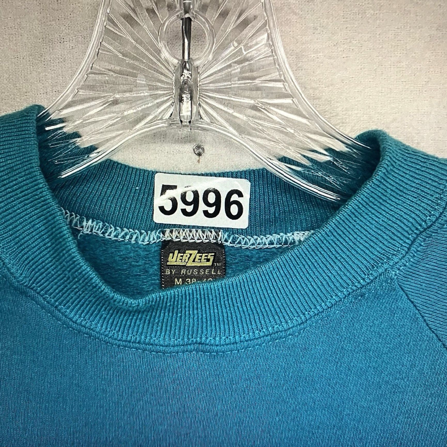 Jerzees VINTAGE 80s Sweatshirt Unisex Adults XS Light Blue Medical Graphic Pullover Crew Neck Fleece Size US XS / EU 42 / 0 - 7 Thumbnail