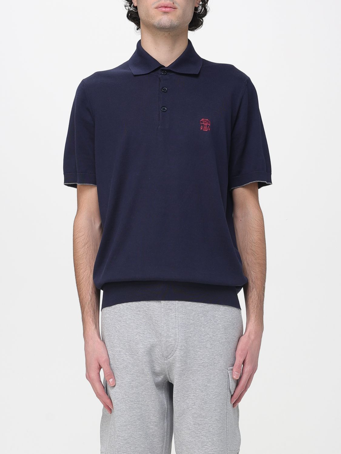 Brunello Cucinelli Brunello Cucinelli Polo Shirt Men Blue Size US M / EU 48-50 / 2 - 1 Thumbnail