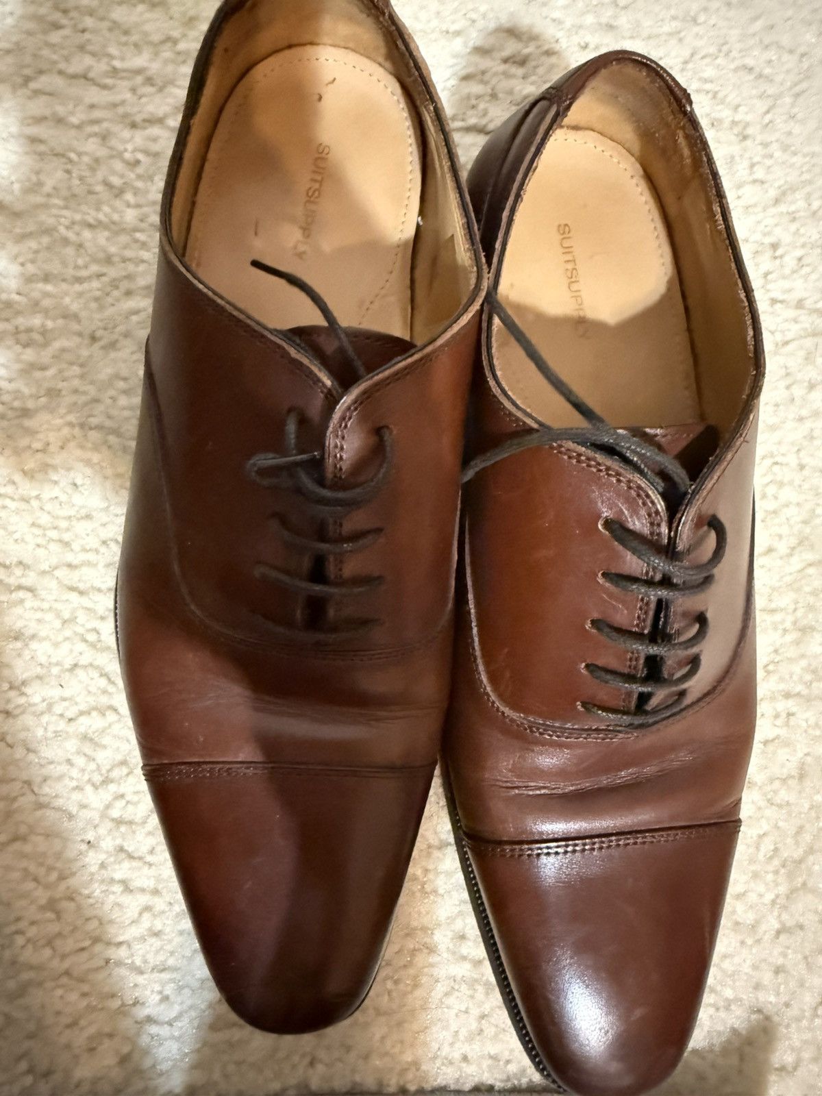 Suitsupply SuitSupply Brown Leather Cap Toe Dress Shoes Size 8.5 Size US 8.5 / EU 41-42 - 9 Thumbnail