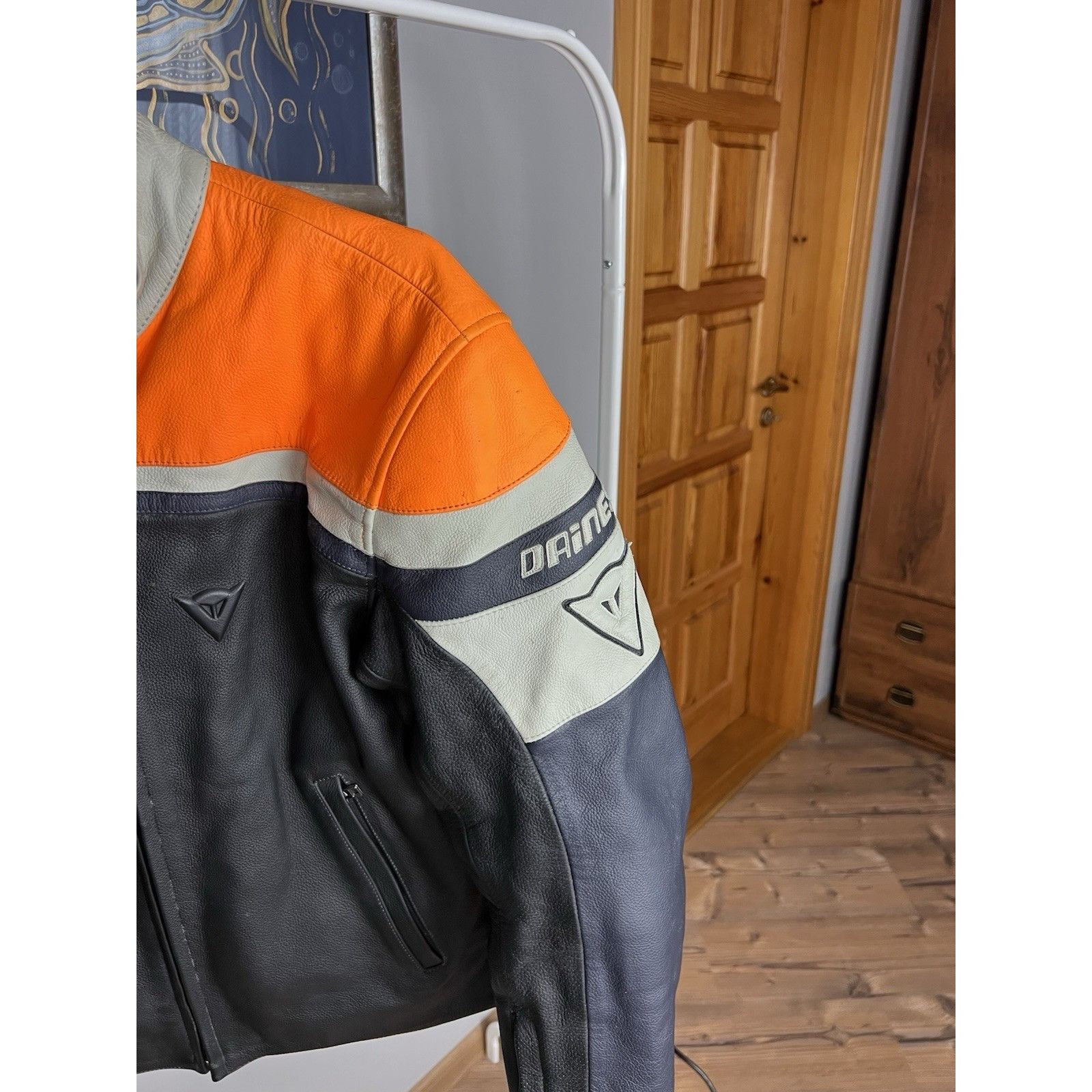 Dainese Dainese Armored Blue Orange Leather Motorcycle Jacket Men`s Size US M / EU 48-50 / 2 - 5 Thumbnail
