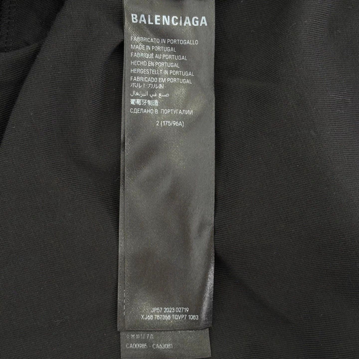 Balenciaga Balenciaga Castle Logo Distressed Black Short Sleeve T-Shirt Size US M / EU 48-50 / 2 - 4 Thumbnail