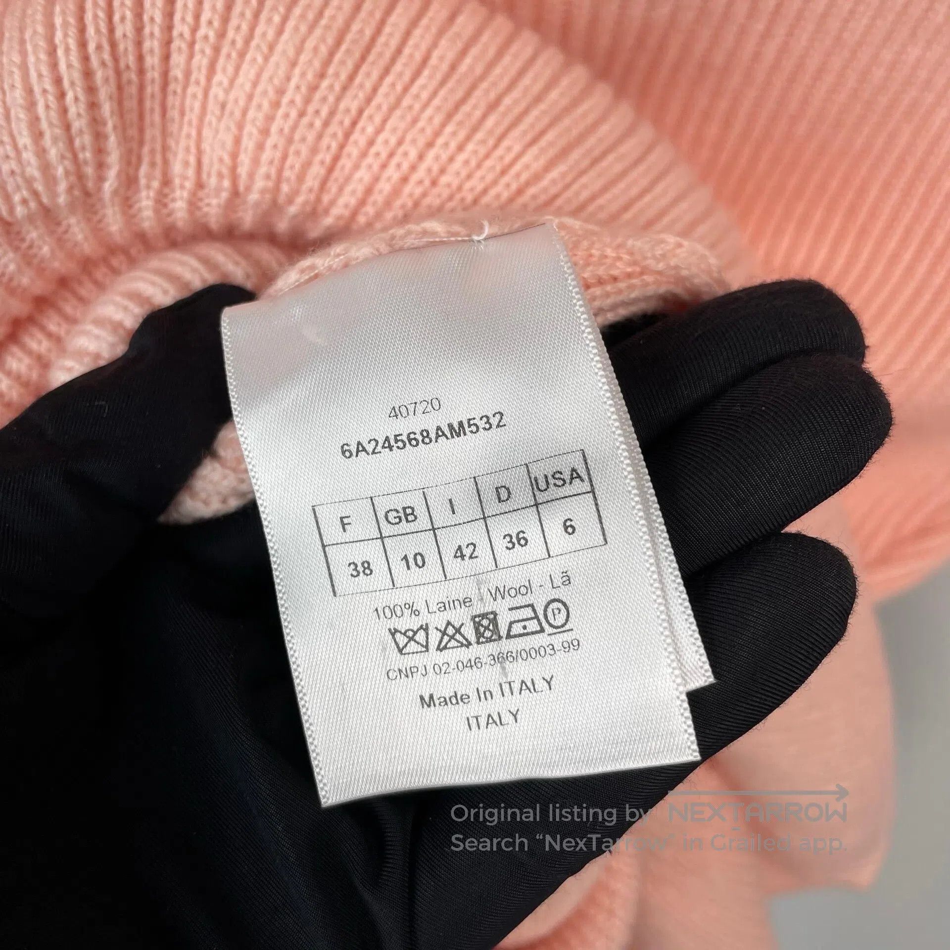 Dior Dior Nude Pink Long Sleeve Waist-Tie Knit Sweater Dress| Size XS / US 0-2 / IT 36-38 - 4 Thumbnail