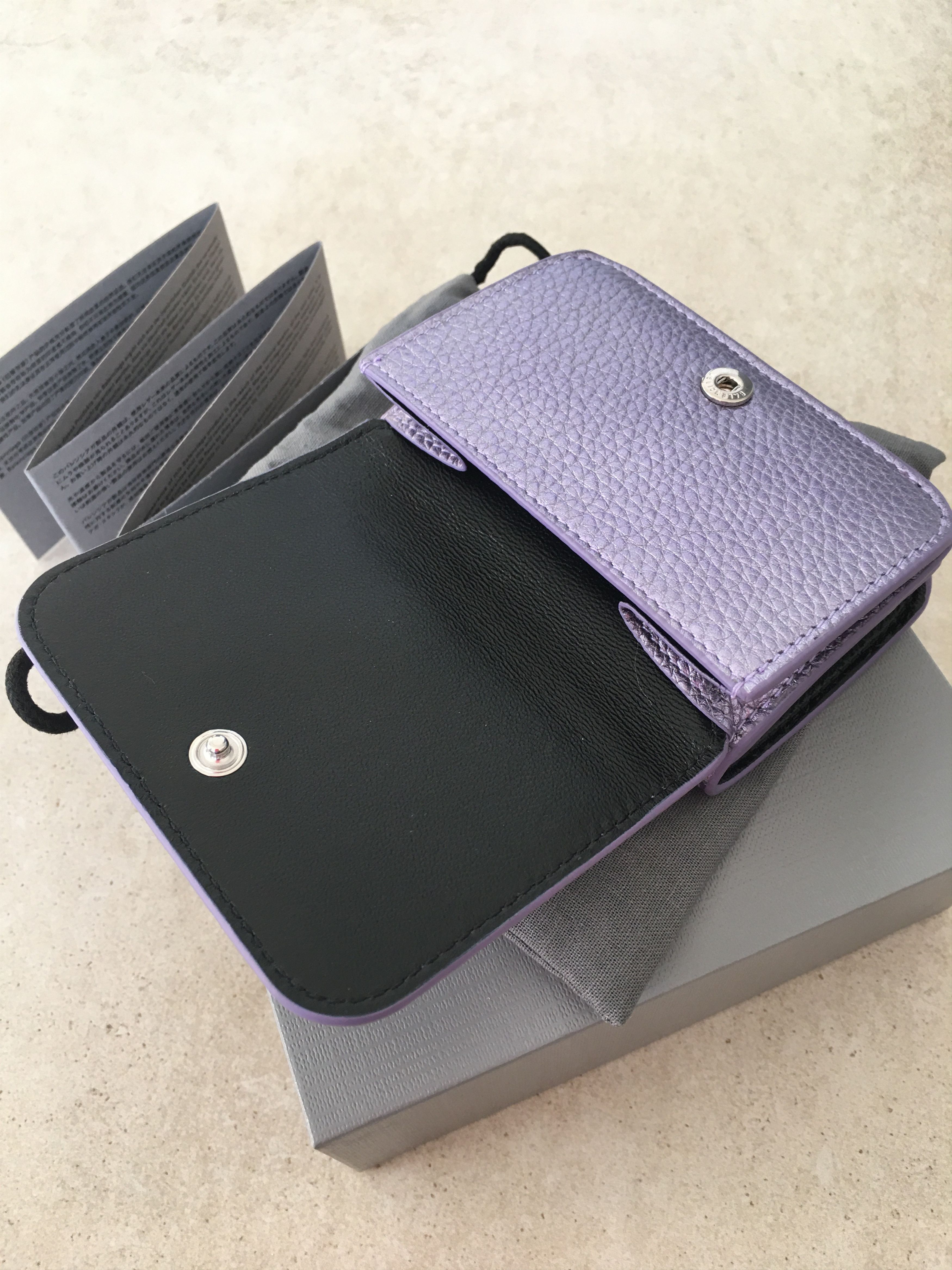 Balenciaga Mini Wallet Metallized Grained Calf Size ONE SIZE - 3 Thumbnail