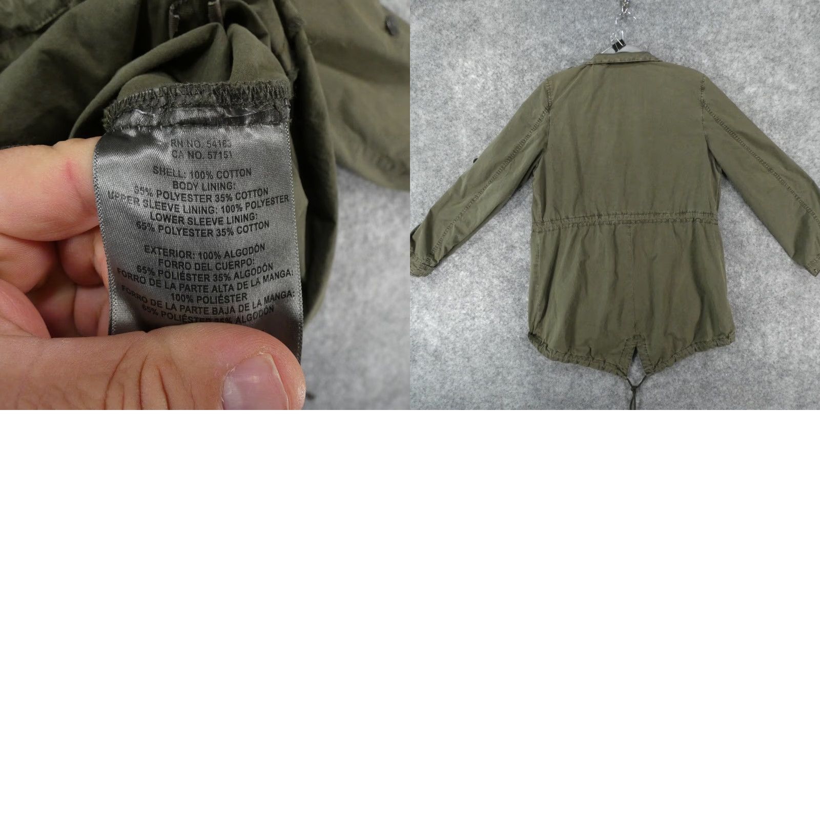 Levi's Levi's Jacket Womens Large Green Snap Over Full Zip Chore Coat Casual Size L / US 10 / IT 46 - 9 Thumbnail