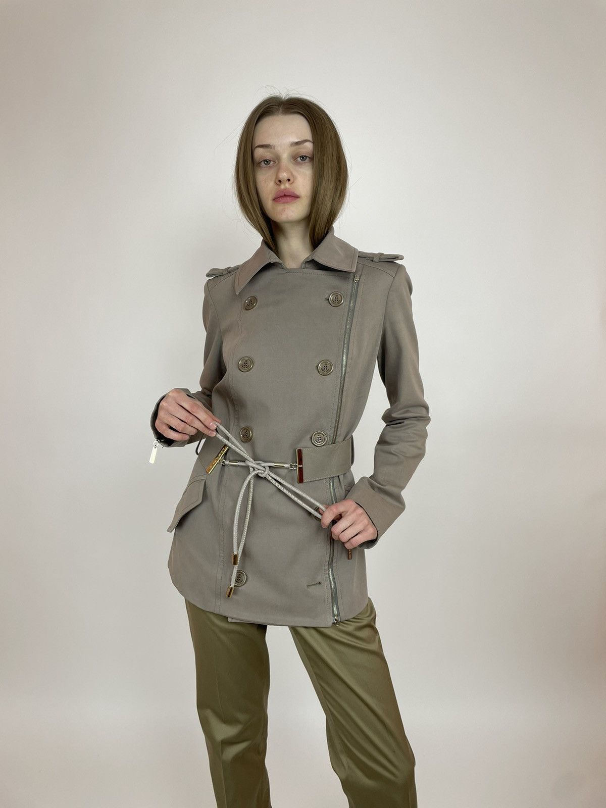Elisabetta Franchi ELISABETTA FRANCHI CELYN b Trench Coat Womens size 44 Size M / US 6-8 / IT 42-44 - 9 Thumbnail