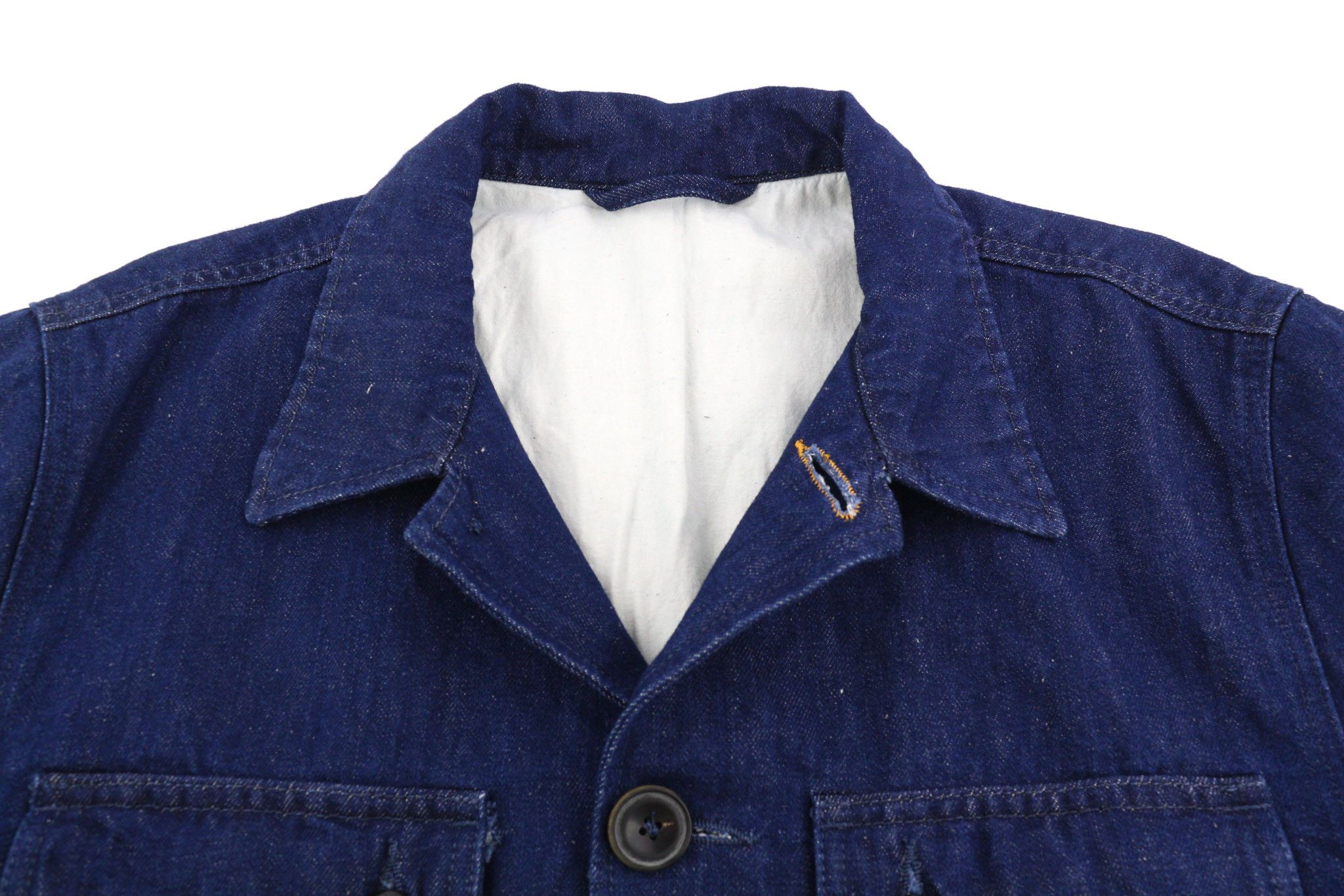 Nudie Jeans RICCO DARK HEMP XL Blue Denim Lined Pockets Jacket 82407 Size US XL / EU 56 / 4 - 5 Thumbnail