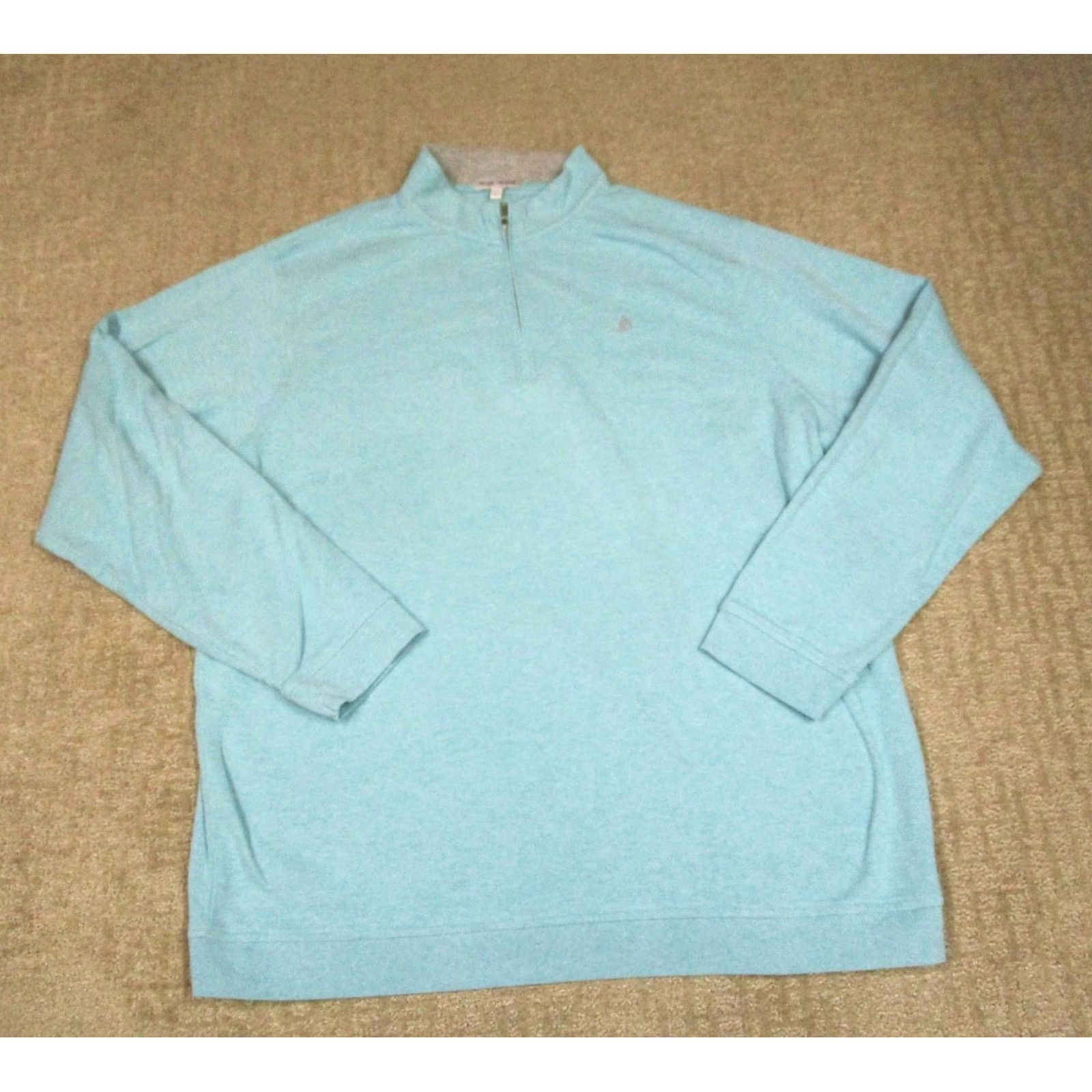 Peter Millar Peter Millar Pullover Men 2XL Blue Aqua Quarter Zip Lightweight Knit Sweater Size US XXL / EU 58 / 5 - 2 Thumbnail