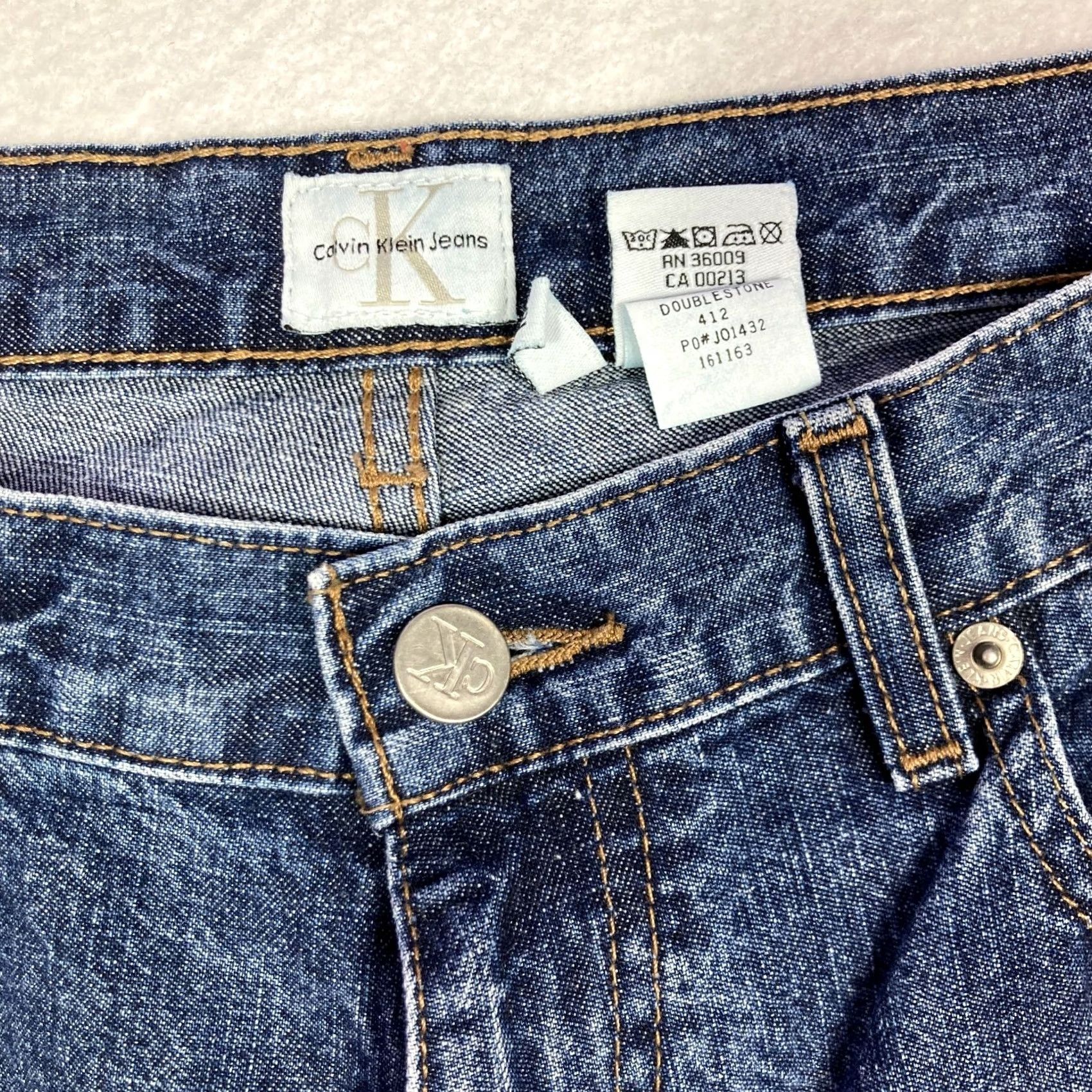 Calvin Klein VINTAGE Calvin Klein Jeans Women's 10 Stone Wash Blue Denim Bootcut Pants Y2K Denim Pants Women Size 32" / US 10 / IT 46 - 4 Thumbnail