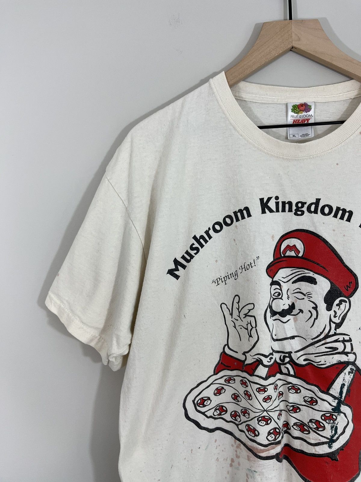 Vintage Super Mario Distressed Stained Pizzeria Tee Size US XL / EU 56 / 4 - 5 Thumbnail