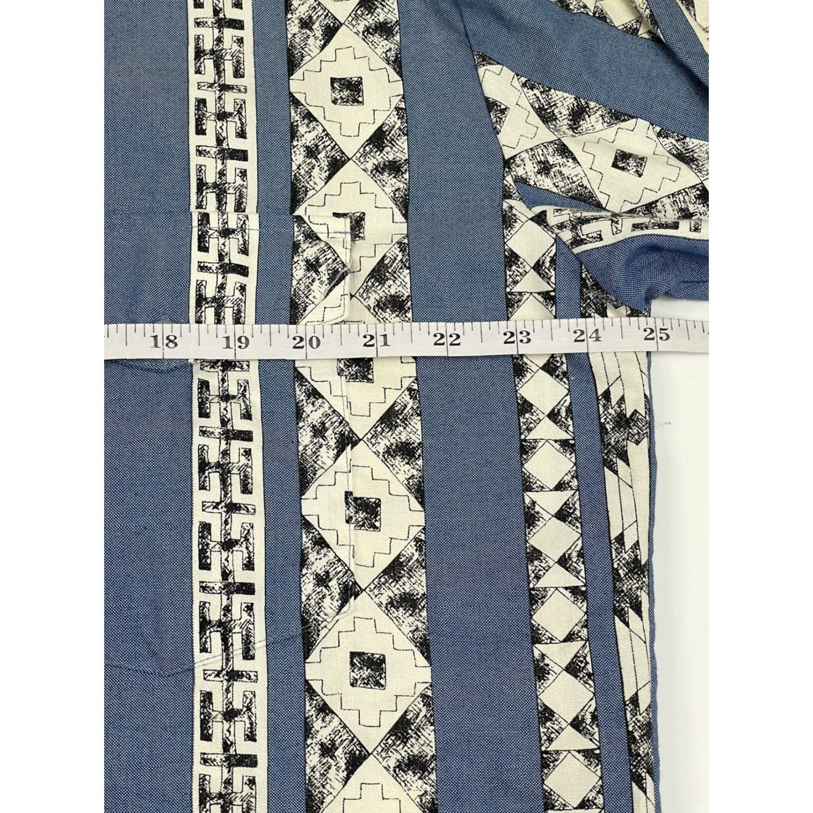 Roper VINTAGE ROPER Shirt Mens XL Blue Aztec Geometric 100% Cotton Button-Up Western Cowboy 90s Retro USA Size US XL / EU 56 / 4 - 5 Thumbnail