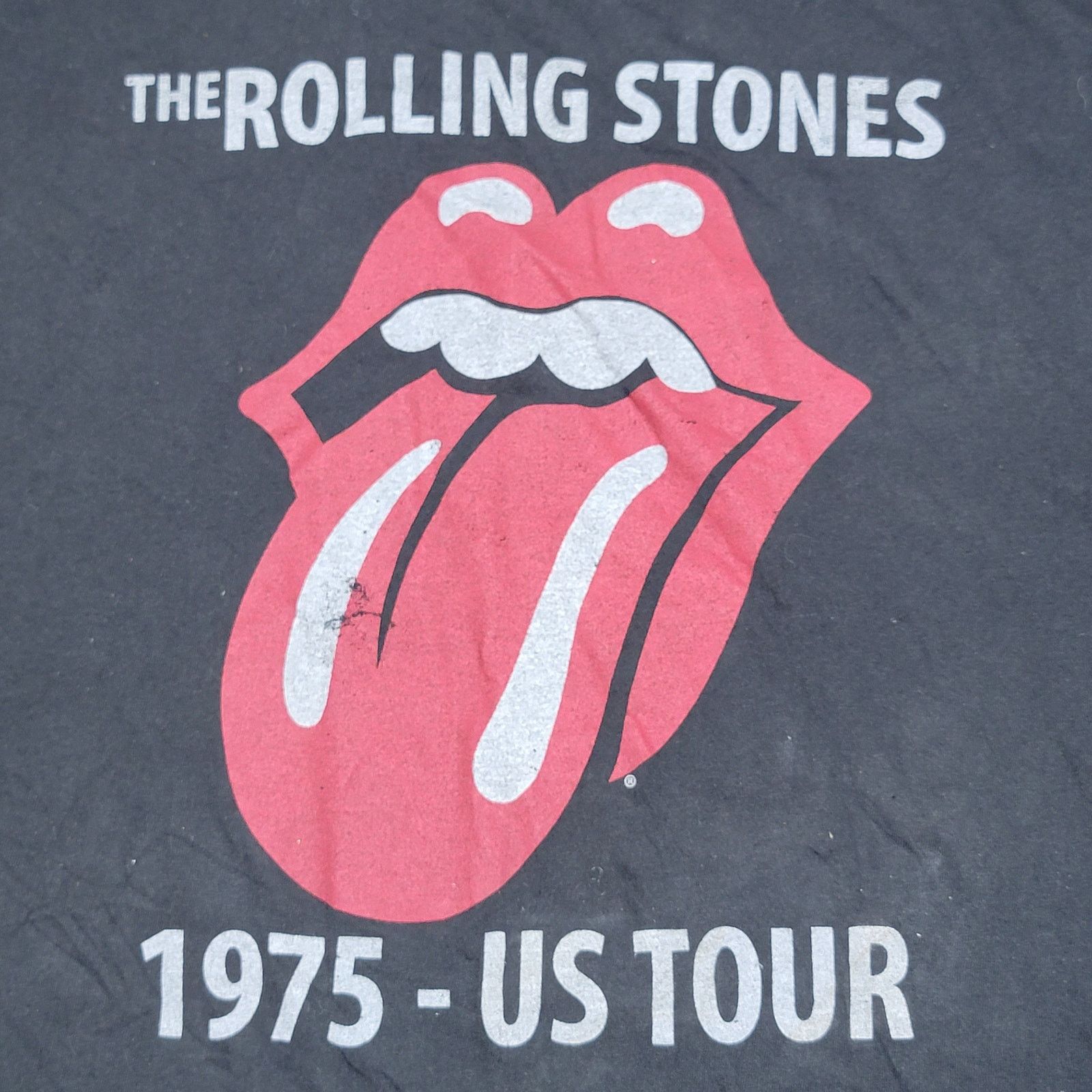 The Rolling Stones Rolling Stones Black Unisex Tee "1975 US Tour" Size Medium Size M / US 6-8 / IT 42-44 - 2 Thumbnail