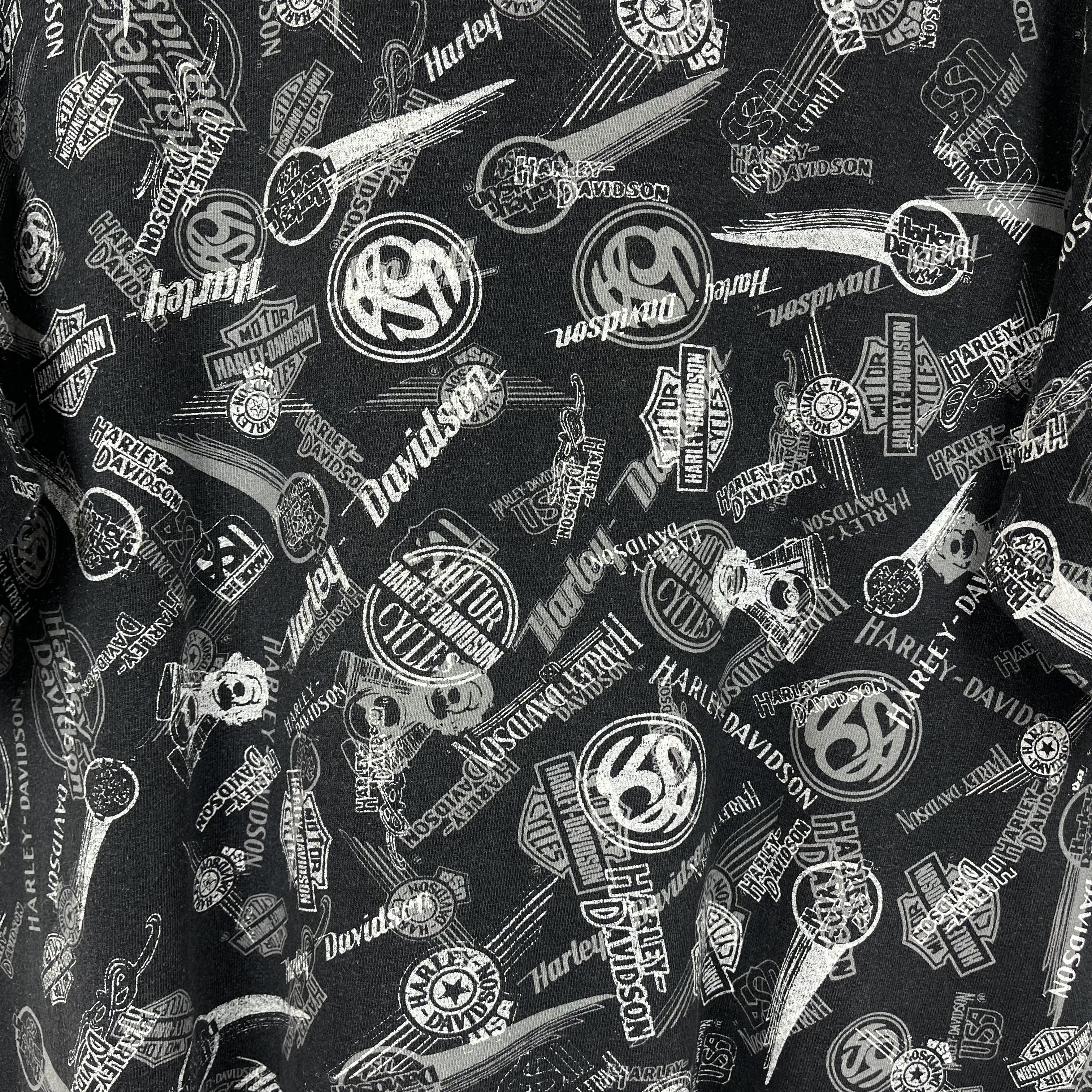 Harley Davidson Vintage Harley Davidson All Over Print T Shirt 90’s Size US L / EU 52-54 / 3 - 18 Thumbnail
