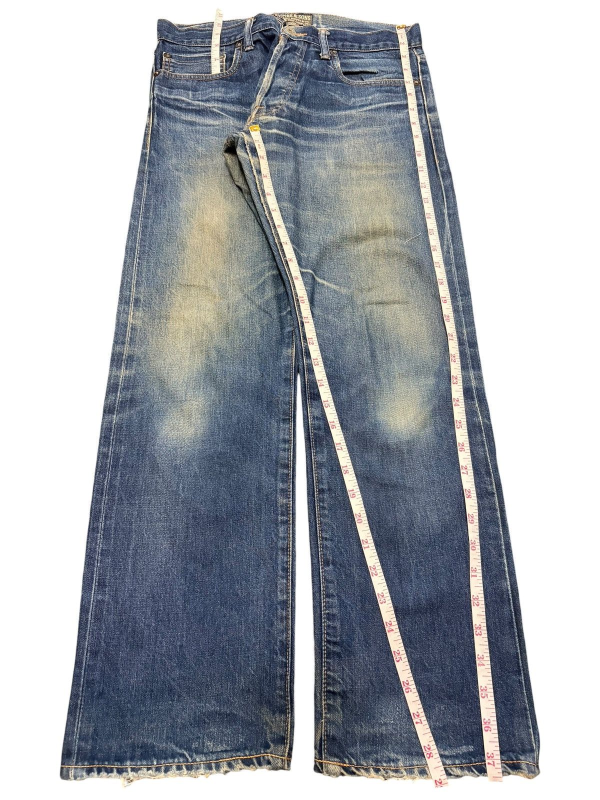 Edwin Vintage Empire & Sons Selvedge Distressed Jeans Size US 30 / EU 46 - 7 Thumbnail