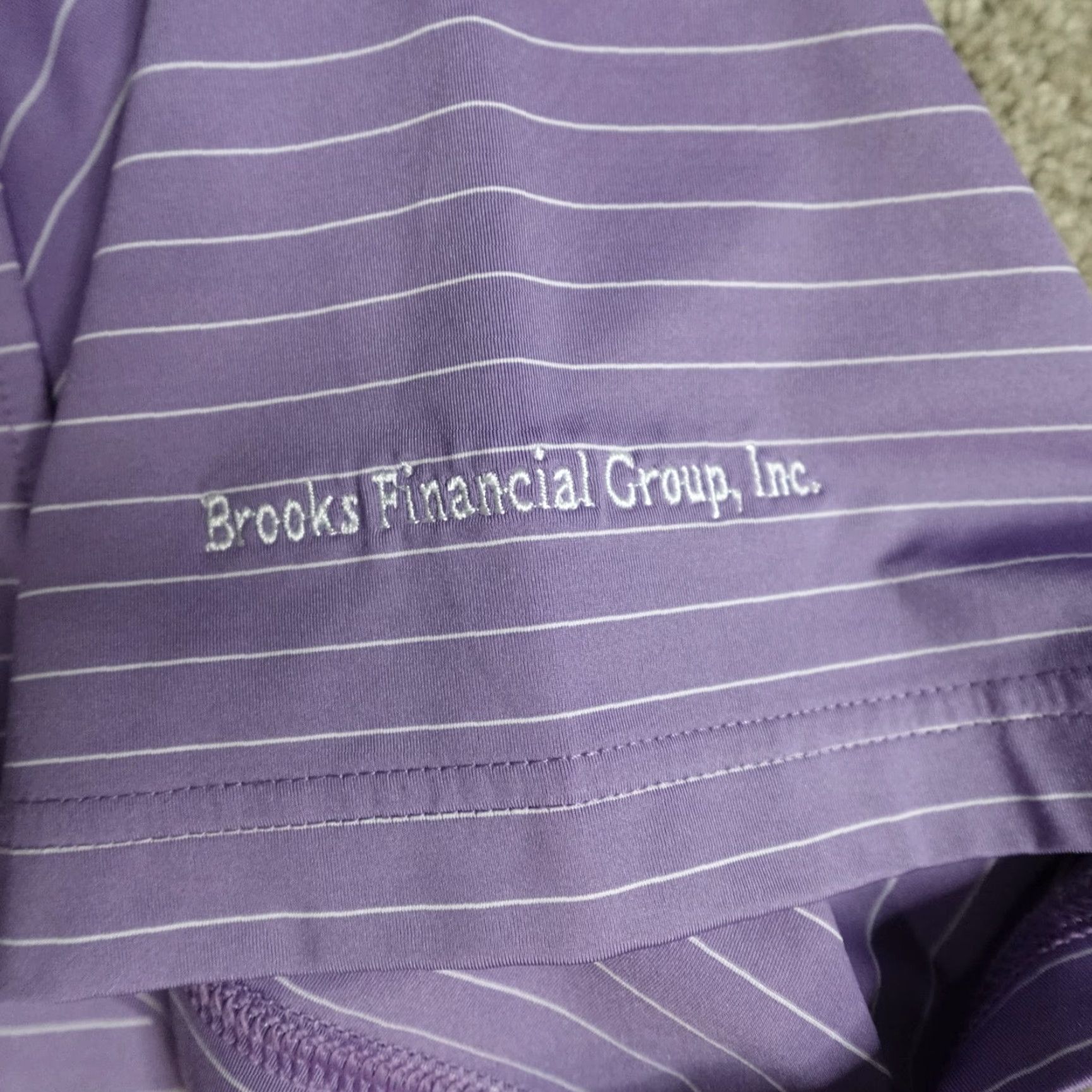 Footjoy FootJoy Polo Shirt L Purple Striped Embroidered Golf Performance Community Cup Crewneck Collar Short Sleeve Mens Size L Size US L / EU 52-54 / 3 - 5 Thumbnail