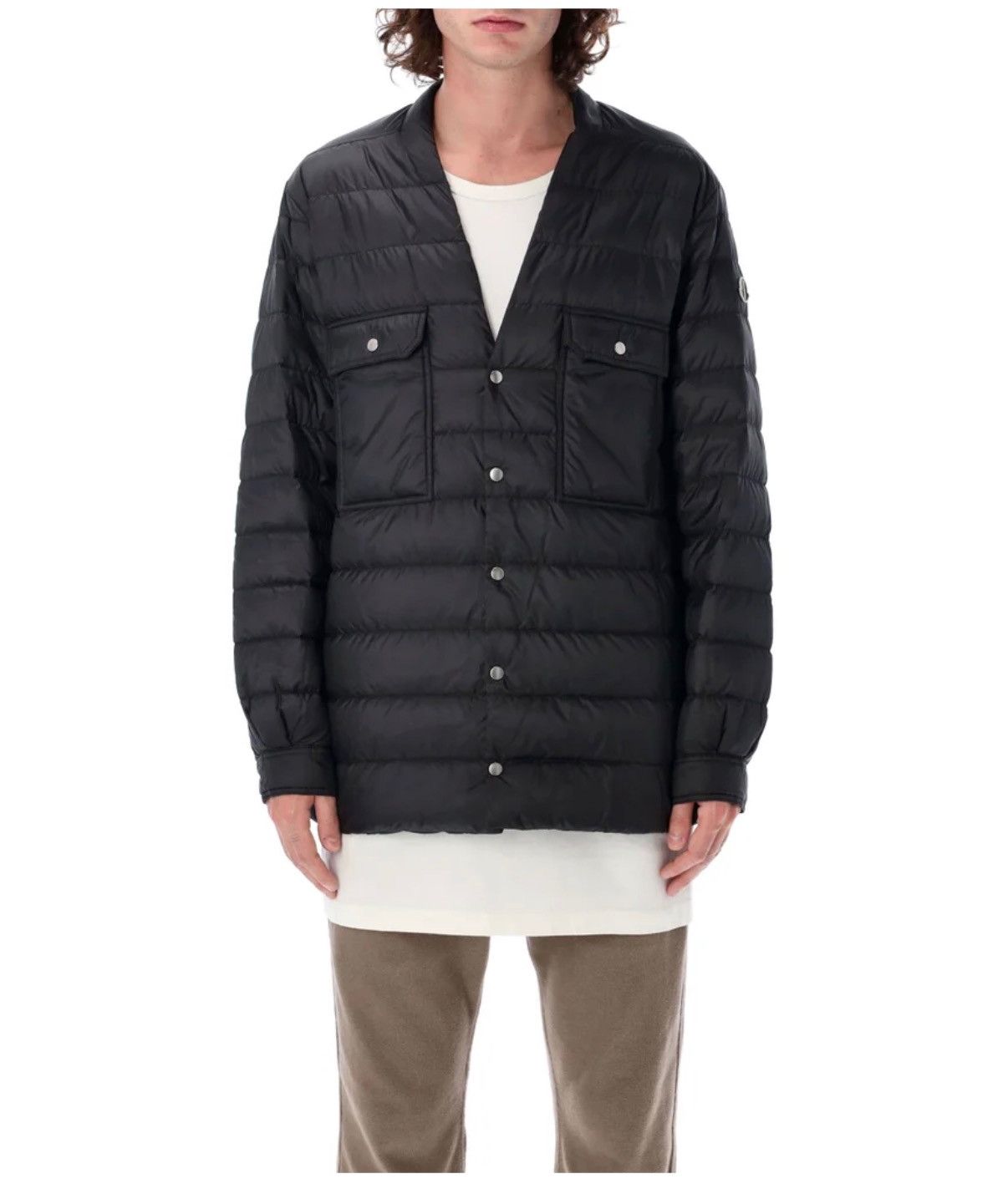 Moncler × Rick Owens V-Neck Padded Jacket Size US M / EU 48-50 / 2 - 1 Thumbnail