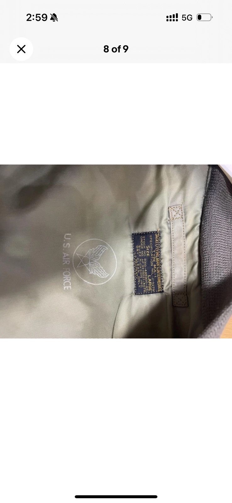 Buzz Rickson's Buzz Rickson’s MA-1 USAF Bomber Jacket - Size Large Size US L / EU 52-54 / 3 - 8 Thumbnail