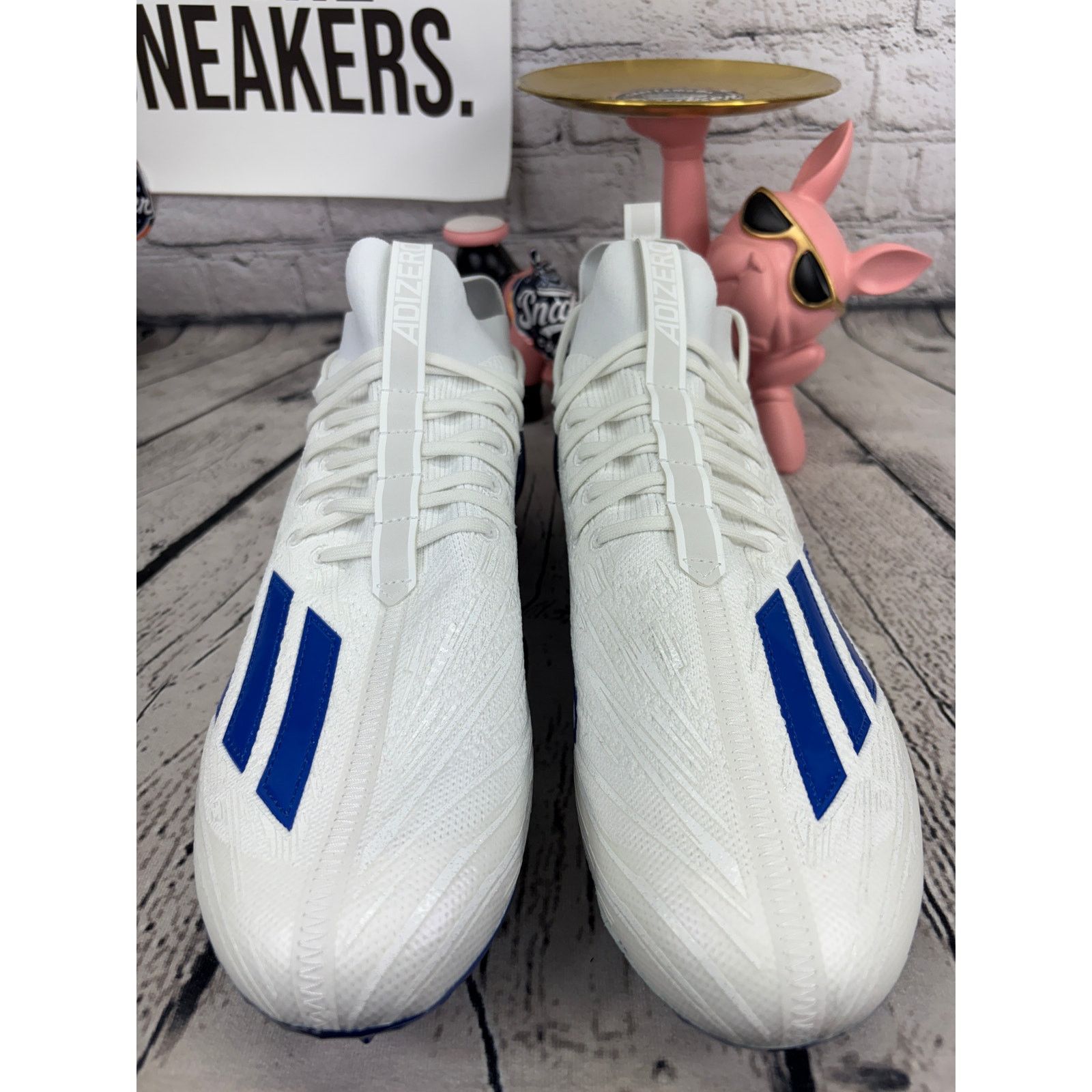 Adidas Adidas Adizero Primeknit Football Cleats Mens 12.5 Blue Size US 12.5 / EU 45-46 - 2 Thumbnail