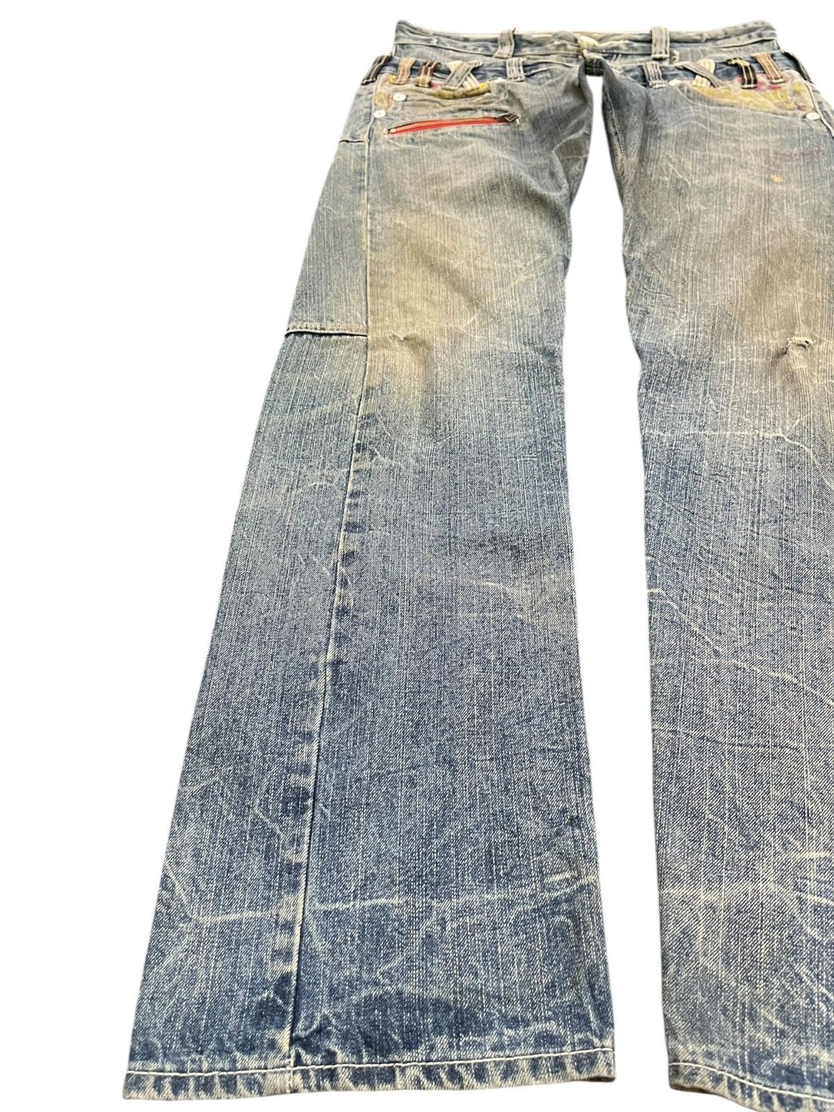 Takashi Murakami Vintage Double Focus Double Waist Twisted Leg Denim Size US 33 - 5 Thumbnail