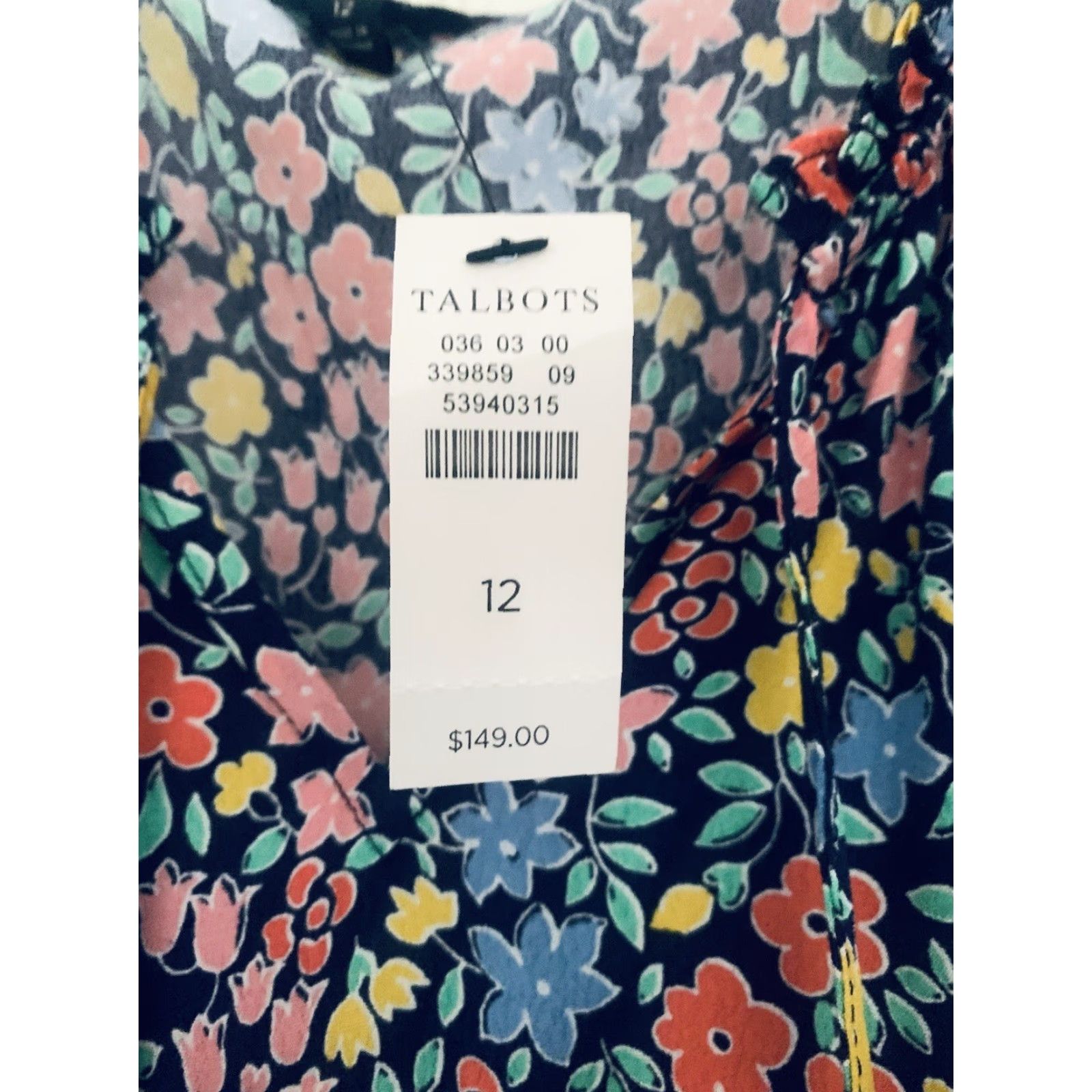 Talbots Talbots Women's Maxi Dress Sz 12 Floral Multicolored Short Sleeve Nwt 49 Size 34" / US 12 / IT 48 - 2 Thumbnail