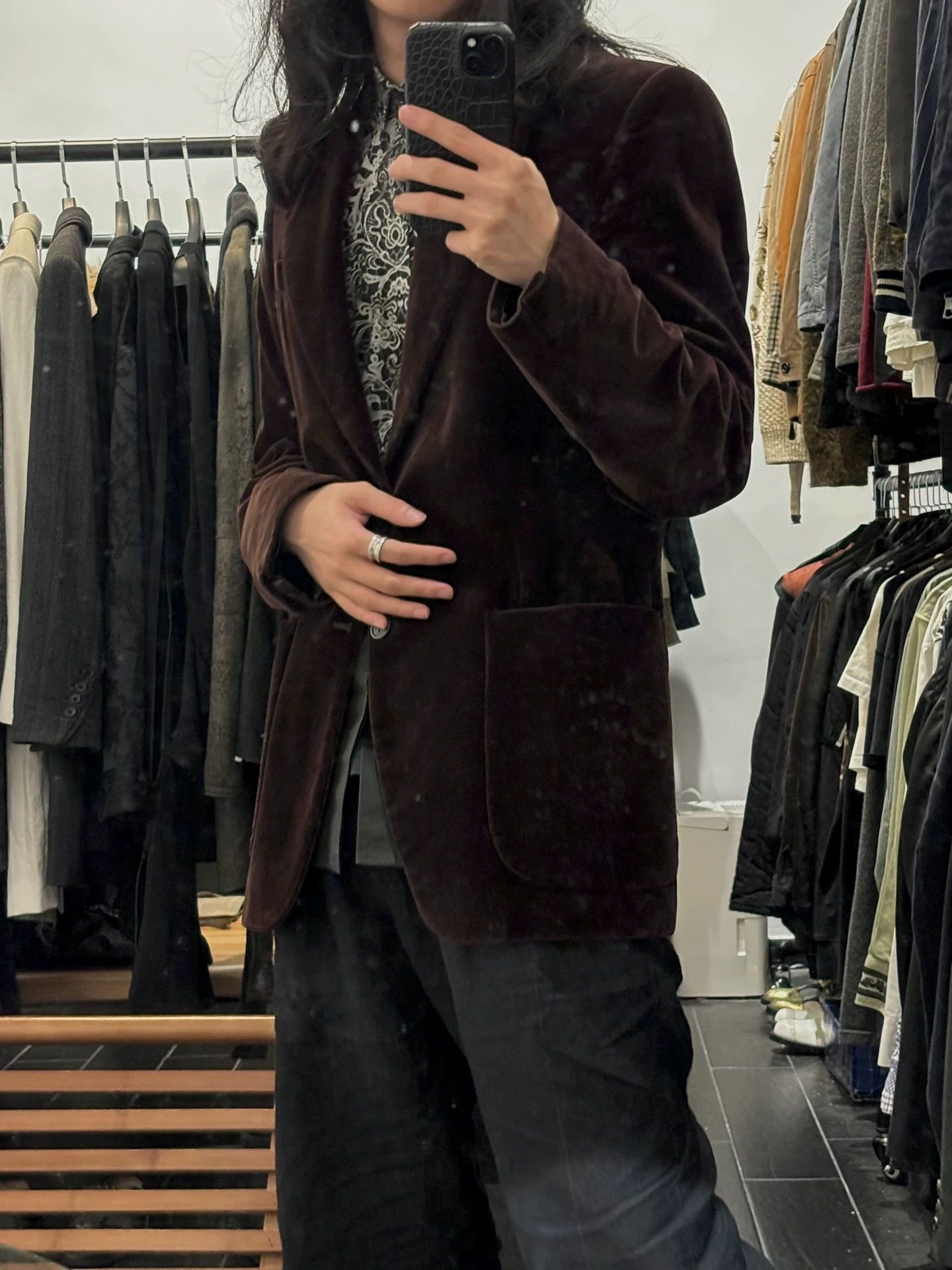 Maison Margiela Maison Margiela 2001 Deep Red-Brown Velvet Suit Size 48R - 2 Thumbnail