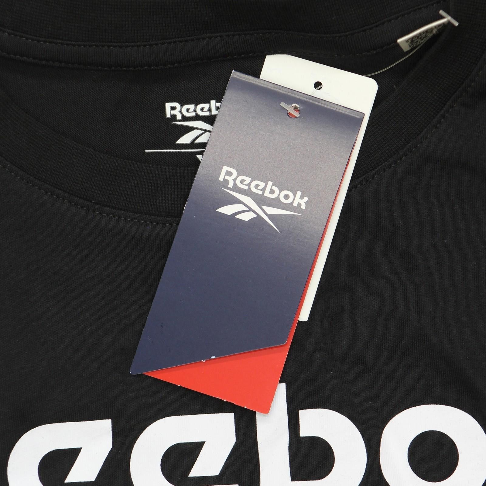 Reebok Nwt Reebok Logo Cotton Graphic T-shirt Tee It8891 Black Xs Size XS / US 0-2 / IT 36-38 - 3 Thumbnail