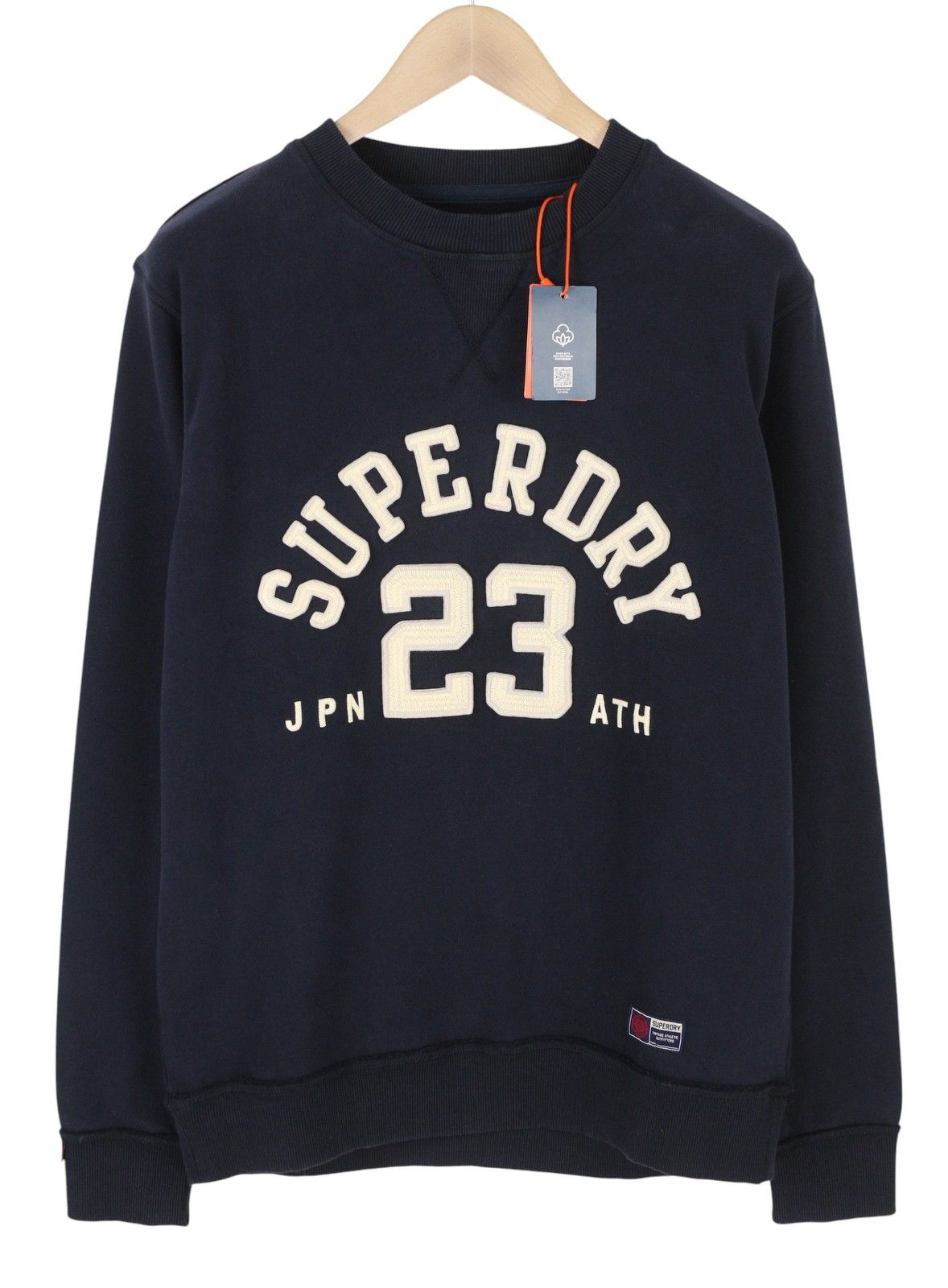 Superdry VINTAGE ATHLETIC M Dark Blue Front Logo Pullover 87118 Size US M / EU 48-50 / 2 - 2 Thumbnail