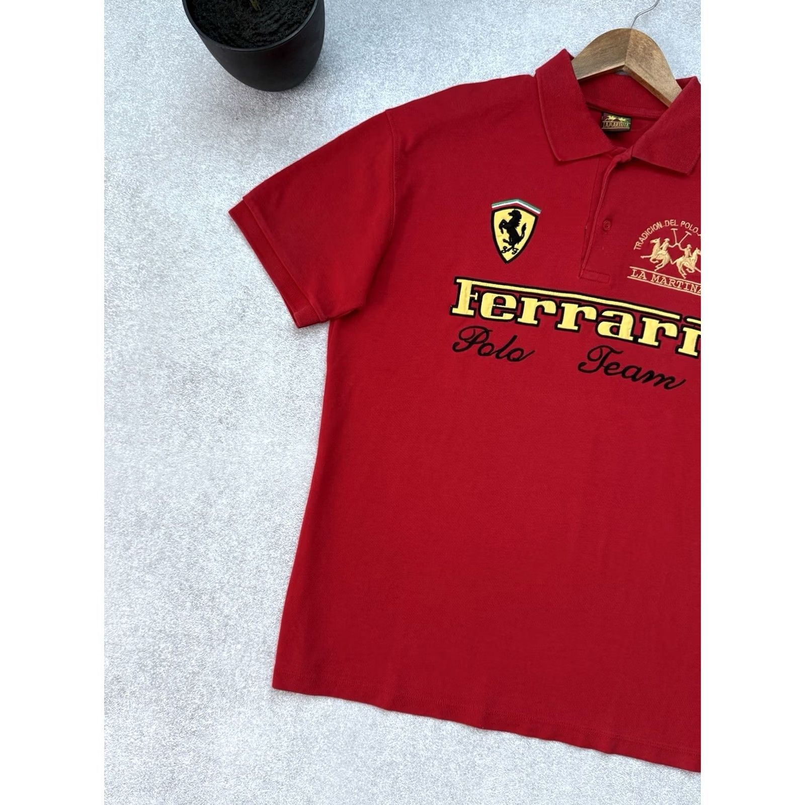 La Martina VINTAGE Ferrari La Martina Racing Polo T-Shirt Red XL Men’s Polo Short Sleeve Collared Cotton Size US XL / EU 56 / 4 - 2 Thumbnail