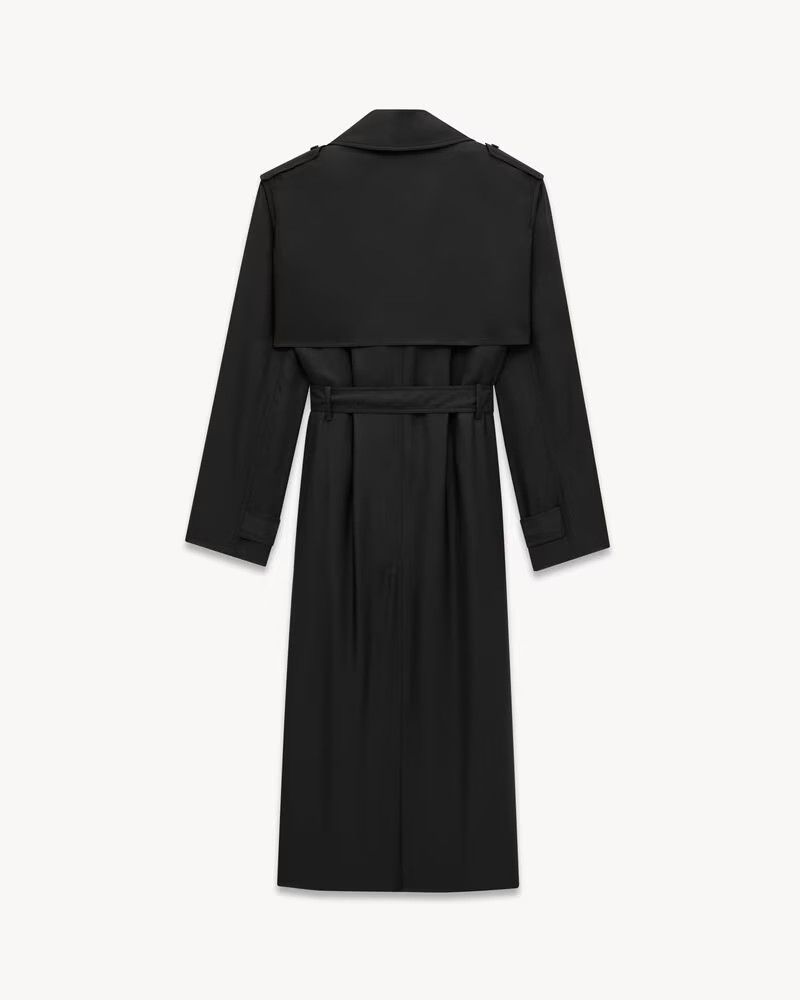 Saint Laurent Paris o1bcso1str1024 Long Coat in Black Size US S / EU 44-46 / 1 - 3 Thumbnail
