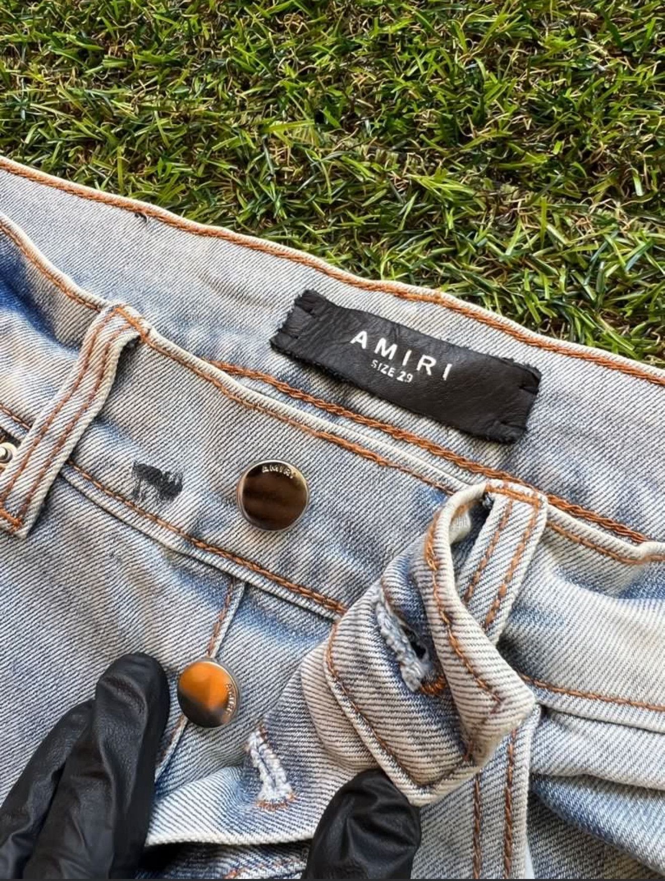 Japanese Brand Custom Amiri Distressed Skinny Jeans Size US 29 - 6 Thumbnail