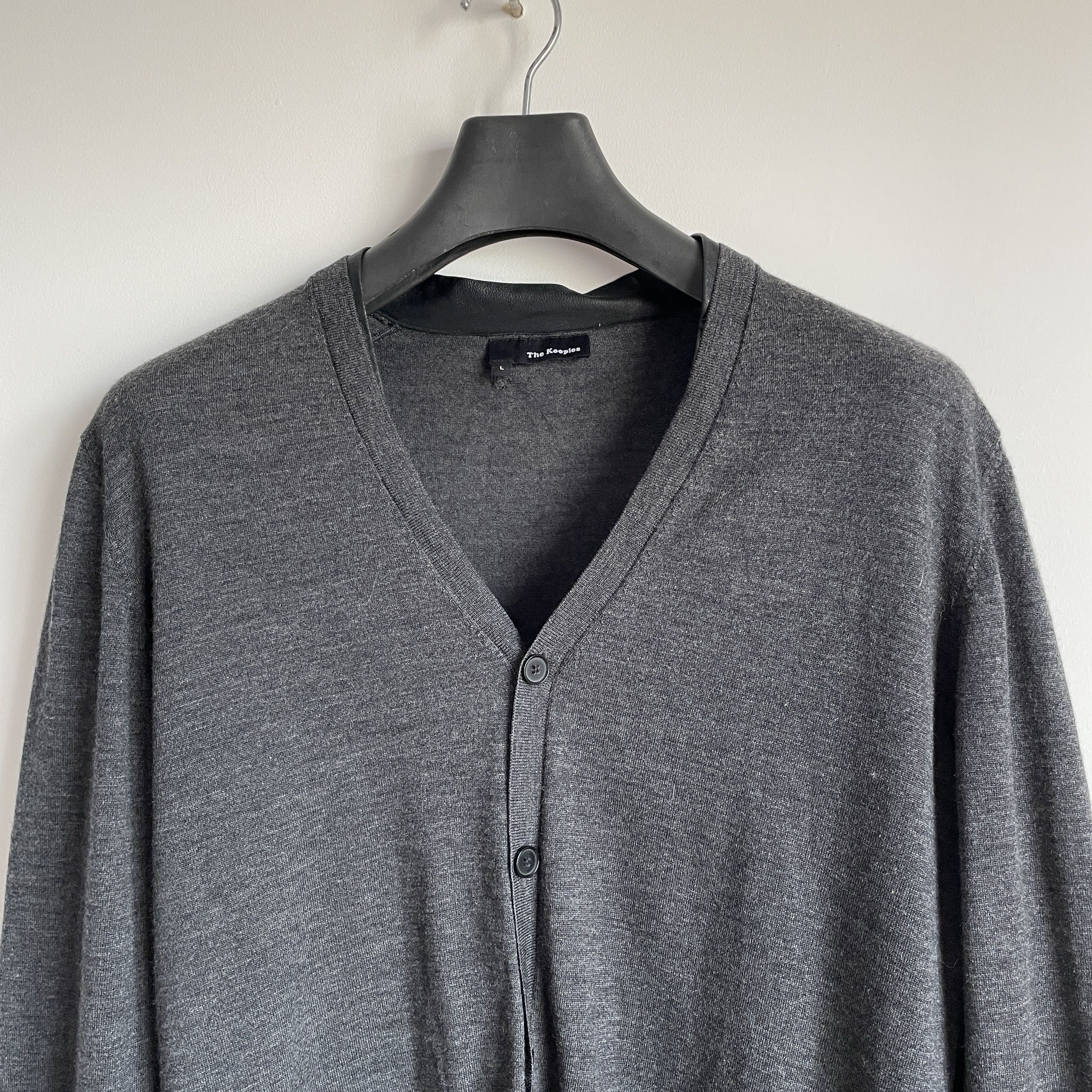 The Kooples The Kooples Merino Wool Leather Details Cardigan Size L Size US L / EU 52-54 / 3 - 3 Thumbnail