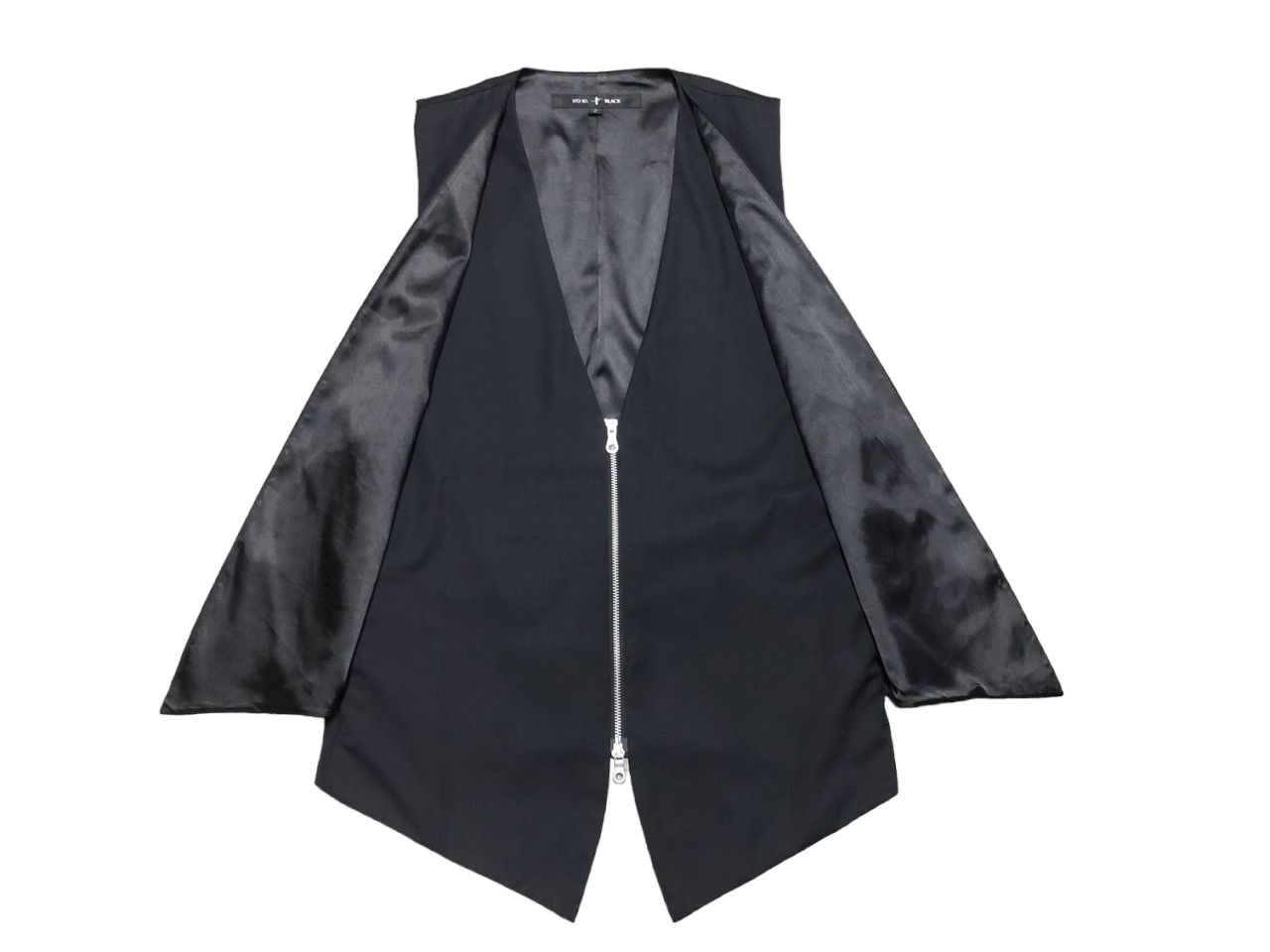 If Six Was Nine No Id Double Layer Black Vest Zipper Jacket Seditionaries Size US M / EU 48-50 / 2 - 1 Thumbnail