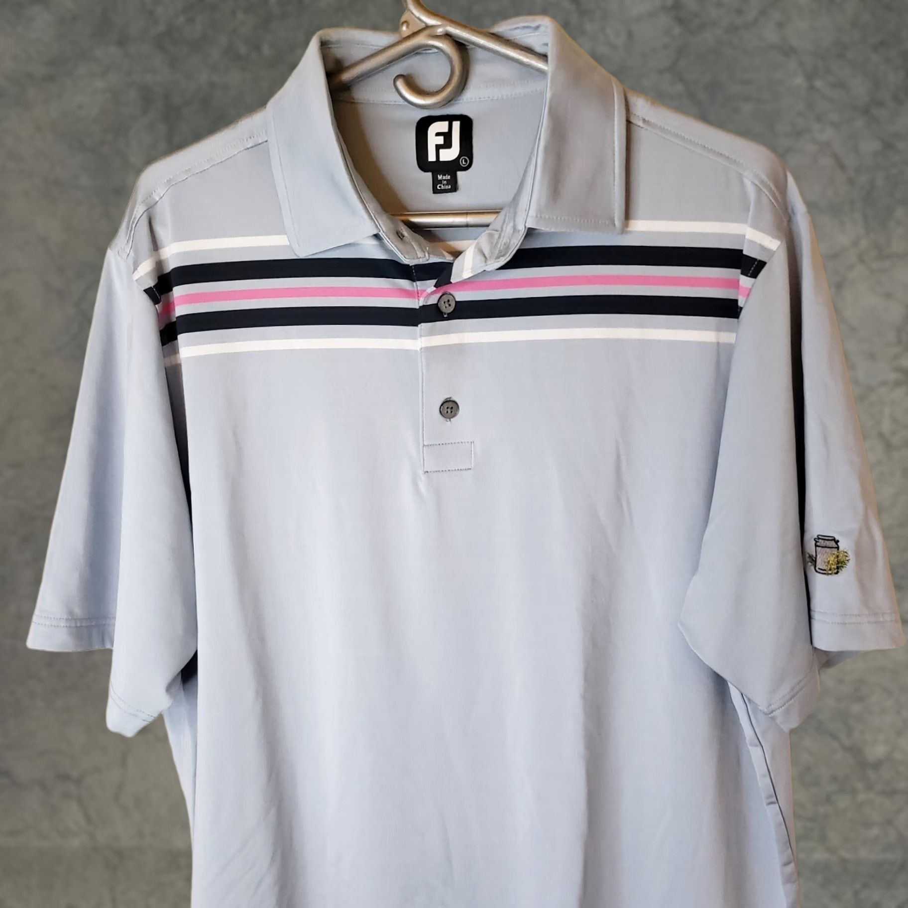 Footjoy FootJoy Polo Shirt Mens L Blue Short Sleeve Golf Stretch Regular Size Polyester Spandex Blended Fabric Chest Stripe Size US L / EU 52-54 / 3 - 1 Thumbnail