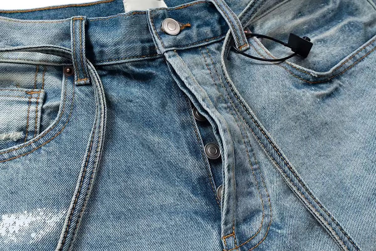 Japanese Brand × Vintage Blue Washed Dirty Denim Jean Size US 33 - 4 Thumbnail