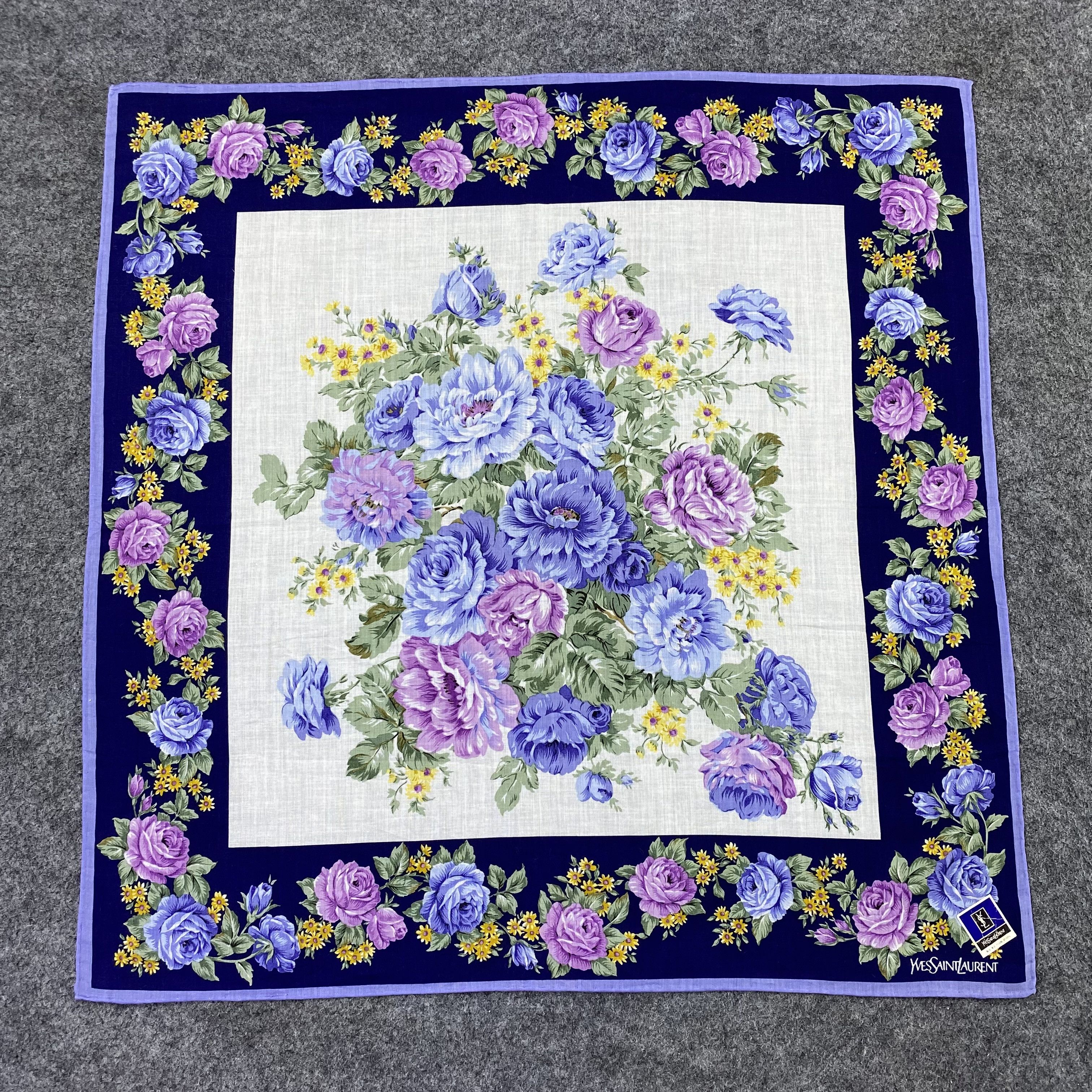 Yves Saint Laurent Yves Saint Lauren Handkerchief Neckerchief Bandana-B1878 Size ONE SIZE - 3 Thumbnail
