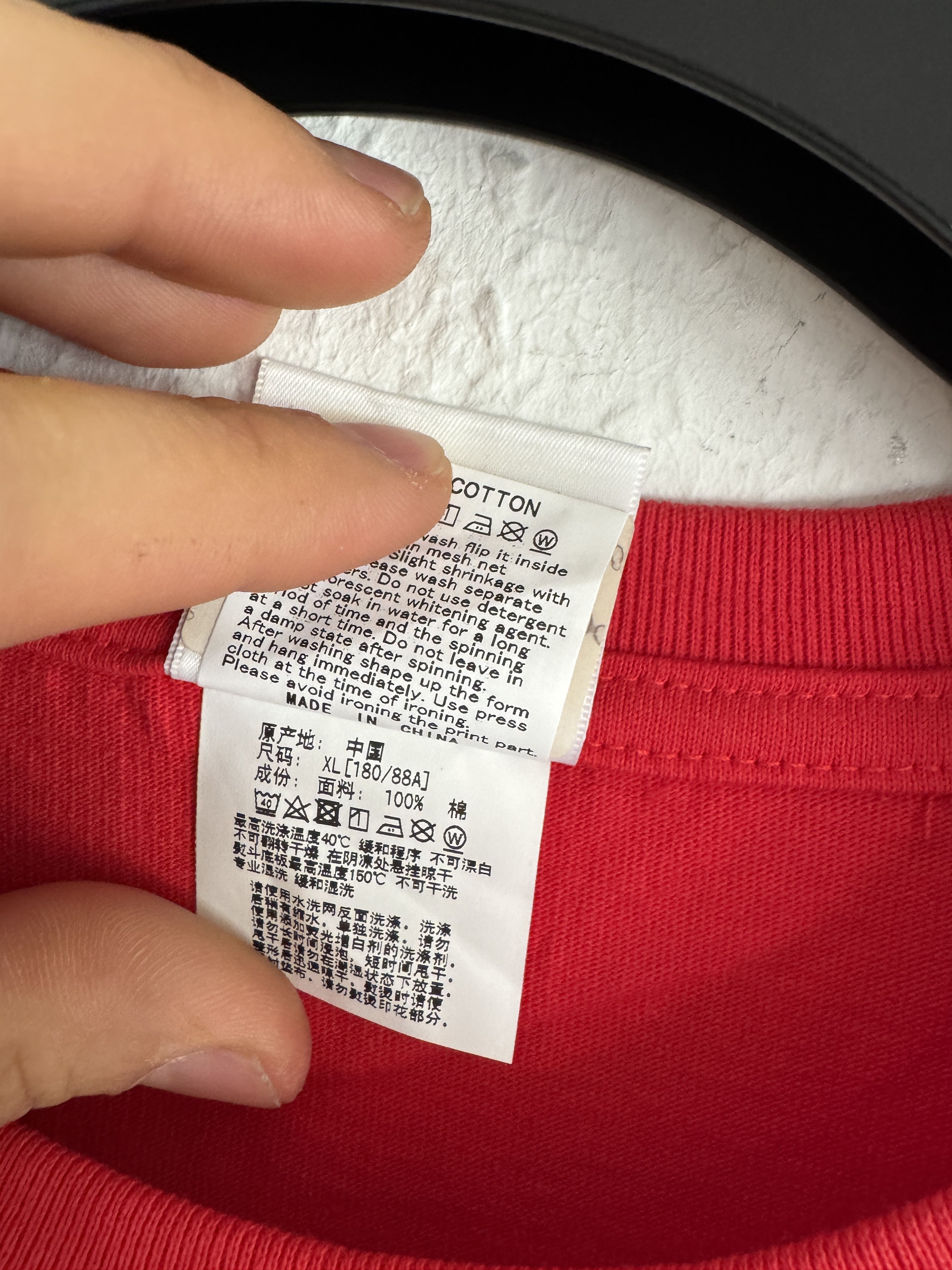 Bape Red Embroidered Pocket Tee Size US XL / EU 56 / 4 - 6 Thumbnail