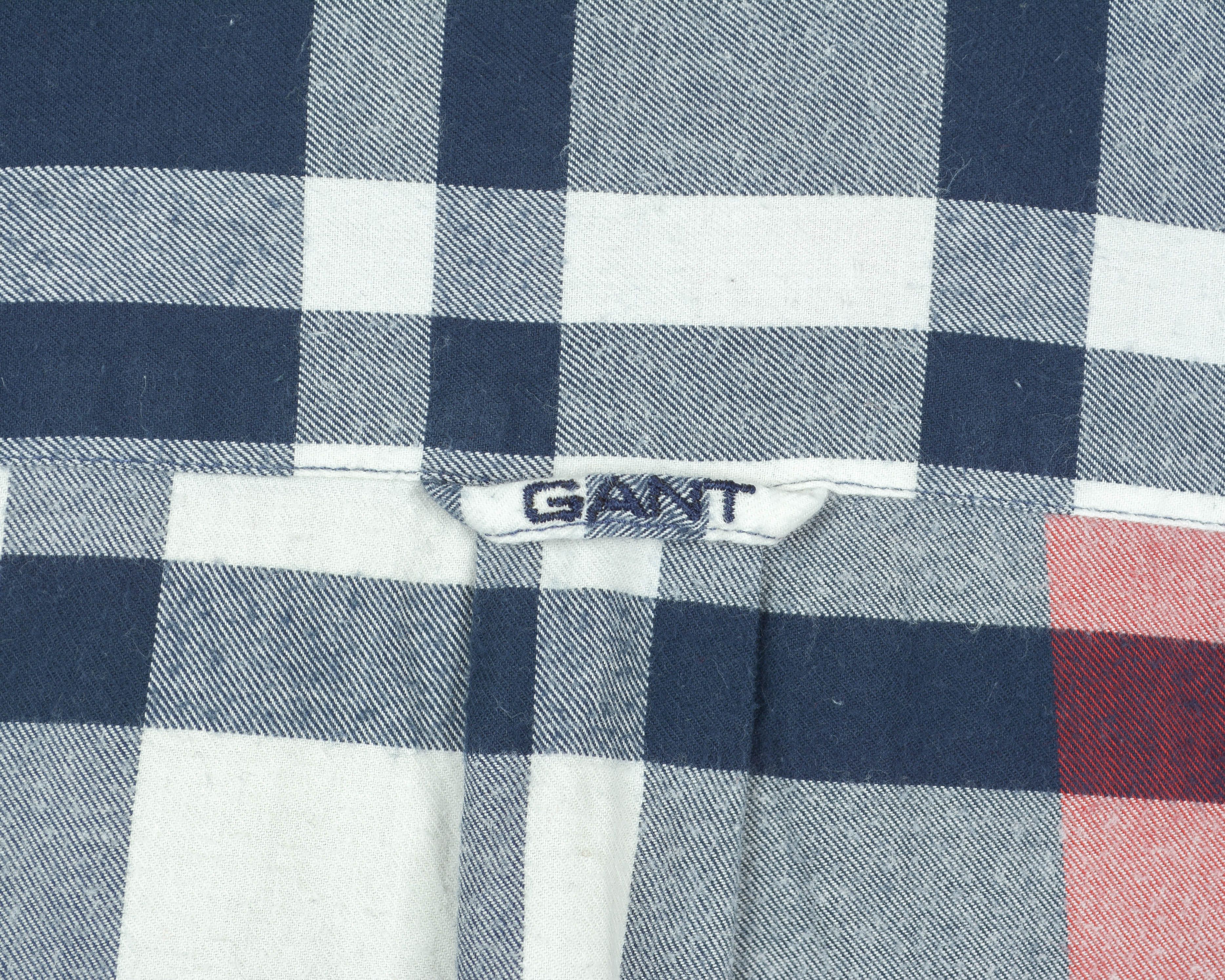 Gant Men Casual M Fit Long Sleeved Formal Shirt Checked Blue Red Size US M / EU 48-50 / 2 - 6 Thumbnail