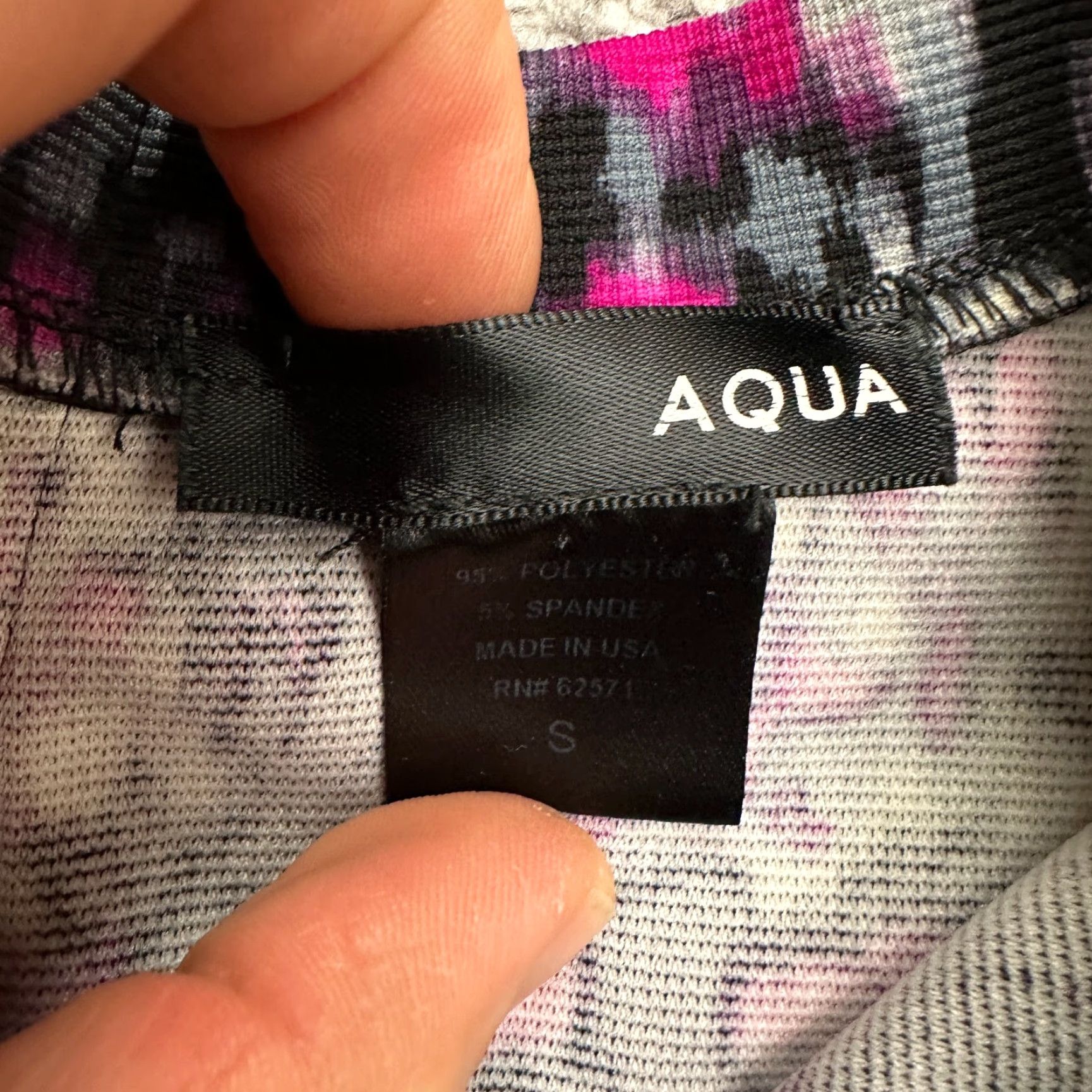 AQUA Aqua Colorblock Cropped Top Womens Small Multicolor Sleeveless Zip Shirt Tank Size S / US 4 / IT 40 - 6 Thumbnail