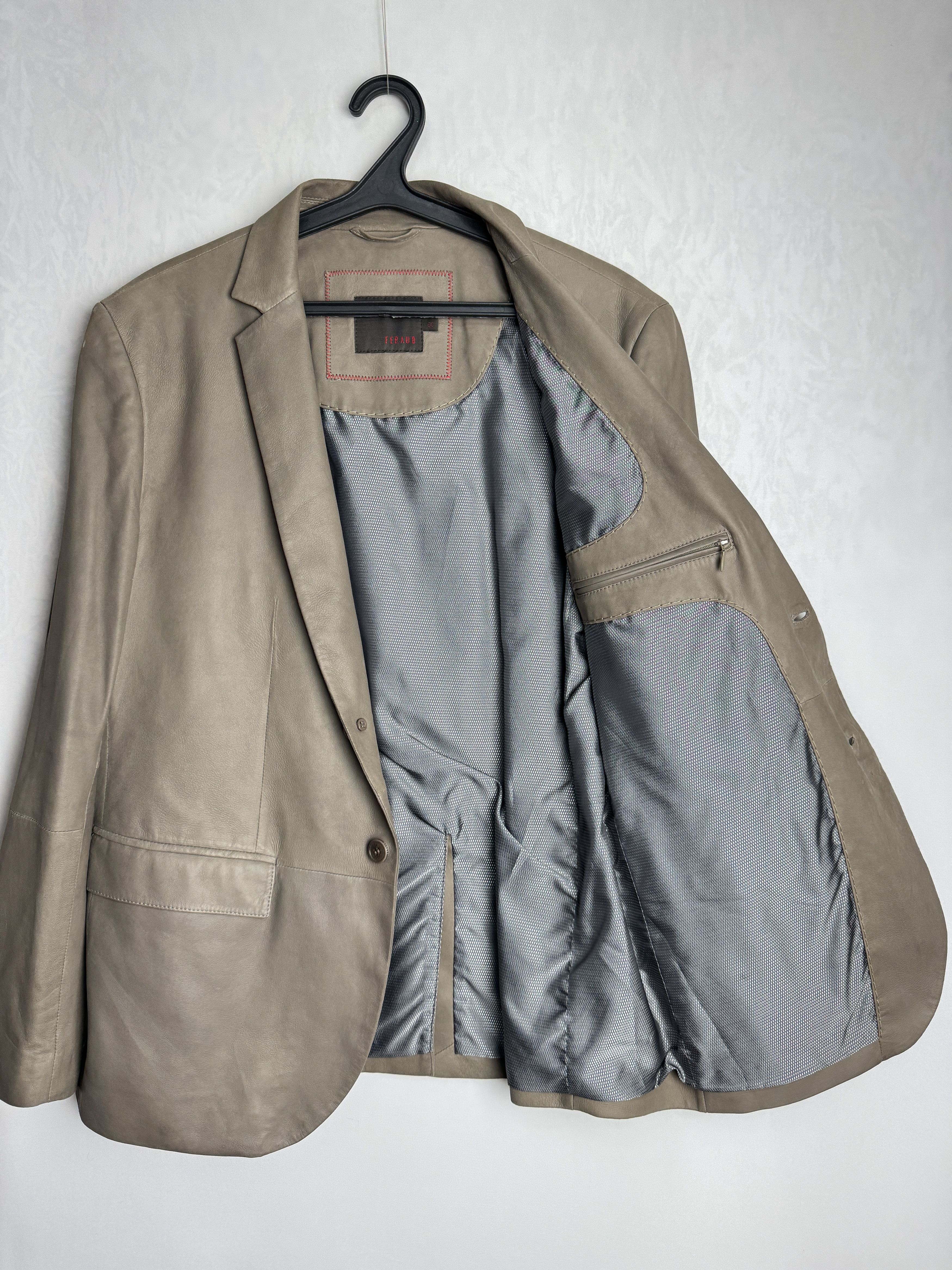 Designer × Louis Feraud FERAUD men’s leather suit jacket Size 50R - 4 Thumbnail