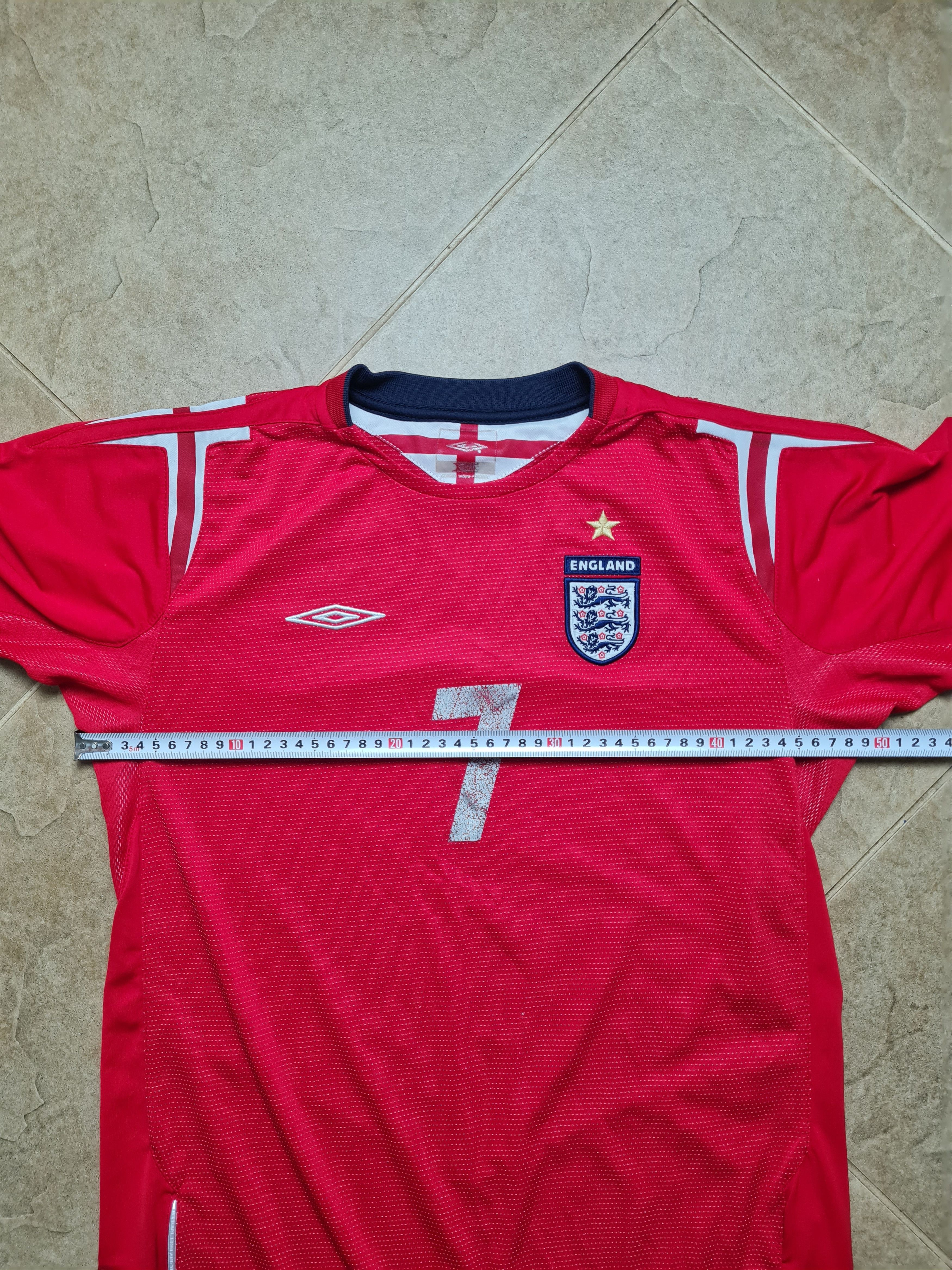 Umbro 2004/2006 England 7 Beckham Red Away Soccer Shirt Kit Umbro Size US S / EU 44-46 / 1 - 6 Thumbnail