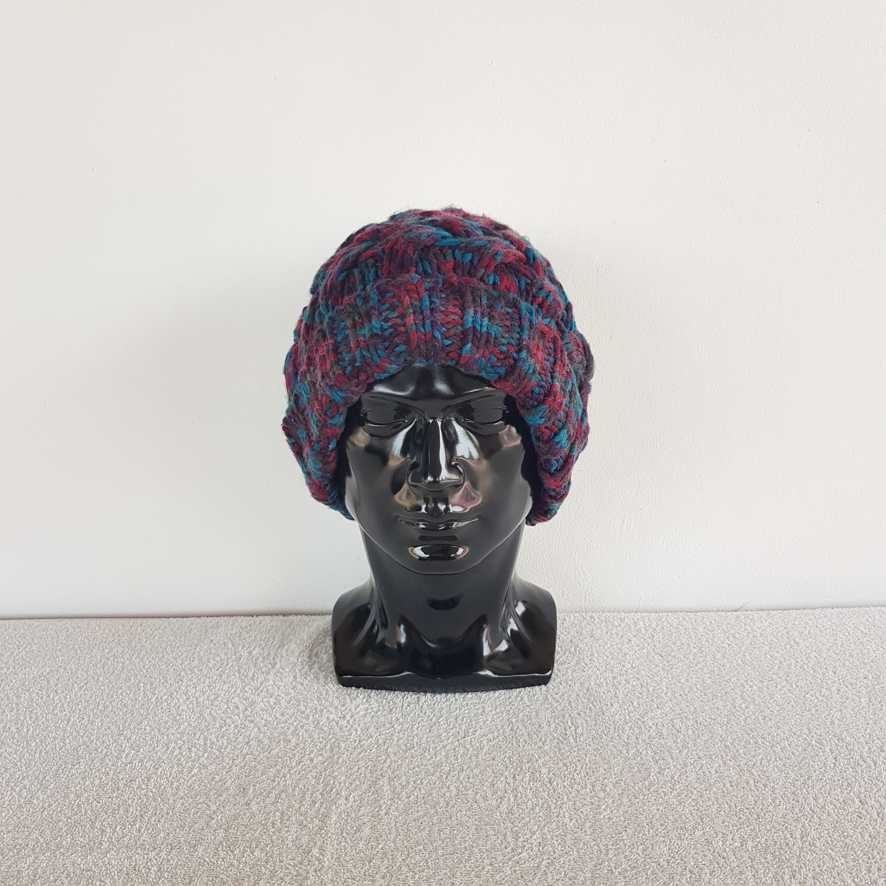 Japanese Brand Vintage Japanese Beanie Aran Isle Ribbed Crochet Caps Hats. Size ONE SIZE - 2 Thumbnail