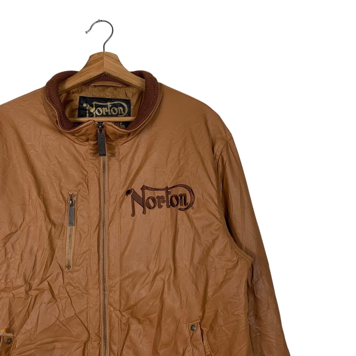 Japanese Brand Norton Motorcycle Riding Synthetic Leather Jacket Size US XXL / EU 58 / 5 - 5 Thumbnail