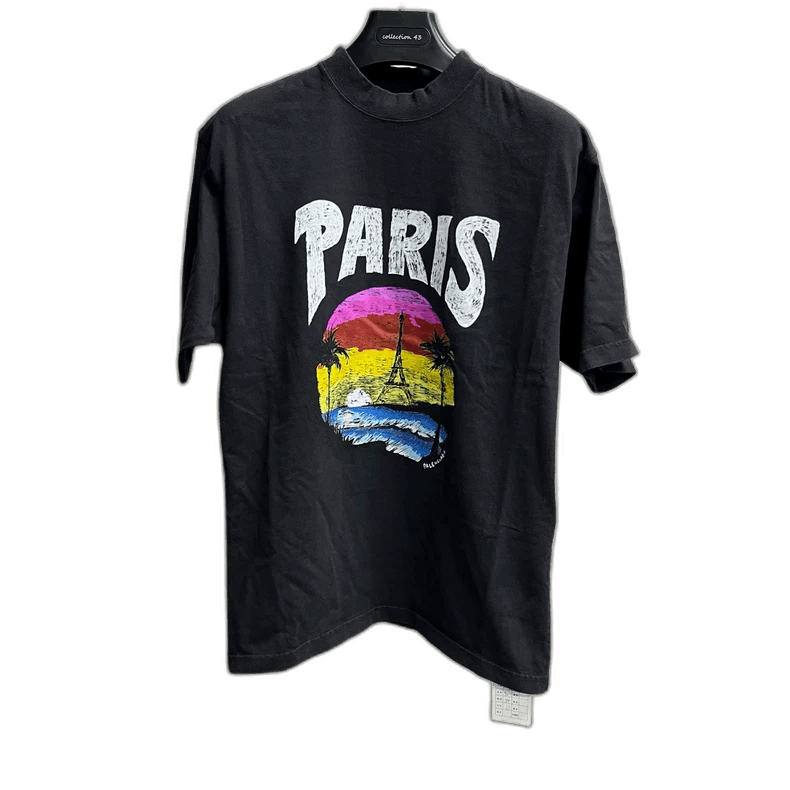Balenciaga Balenciaga Black Graphic Short Sleeve T-Shirt Size US XXS / EU 40 - 1 Thumbnail