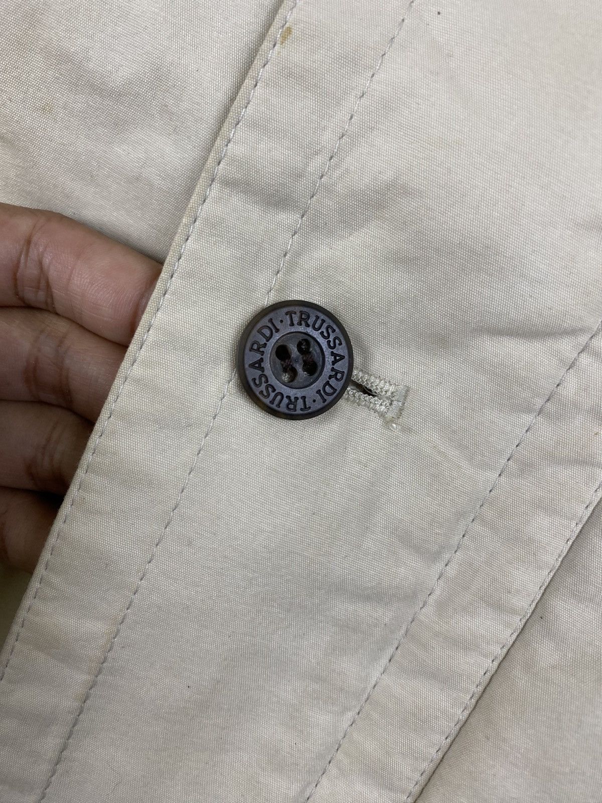 Trussardi Vintage Trussardi Cream Zipper Bomber Jacket Size US XL / EU 56 / 4 - 8 Thumbnail