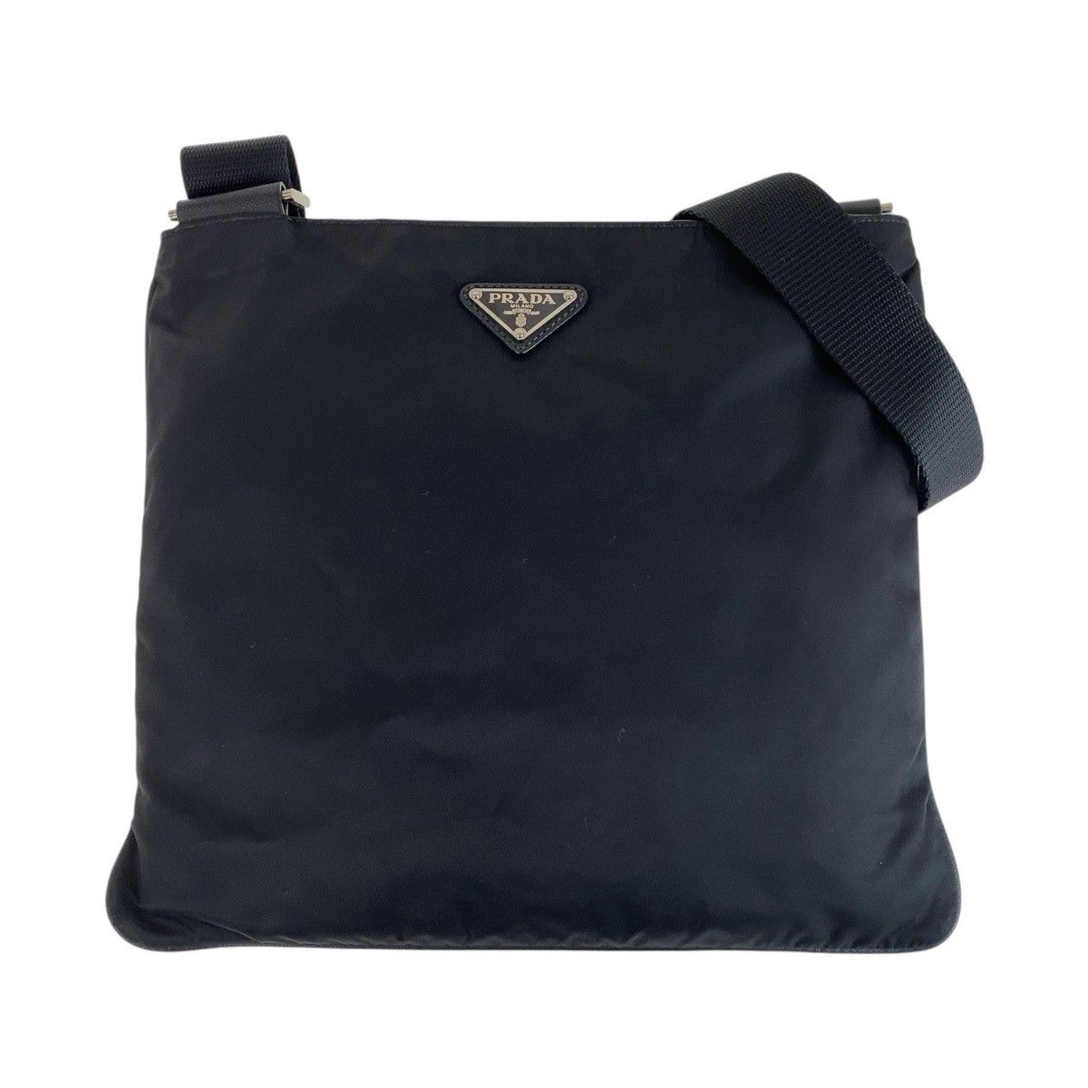 Prada Prada Tessuto Triangle Logo Shoulder Bag Others Crossbody Bag in Black, Men's