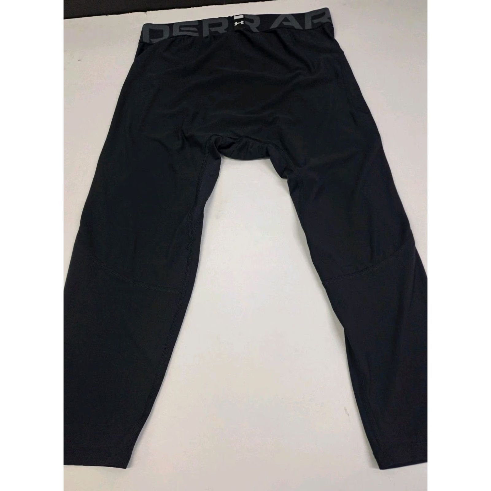 Under Armour Under Armour Mens Heat Gear Compression Pants Side Pocket L 20" #6733 Black Cat Solid Size US 33 - 3 Thumbnail