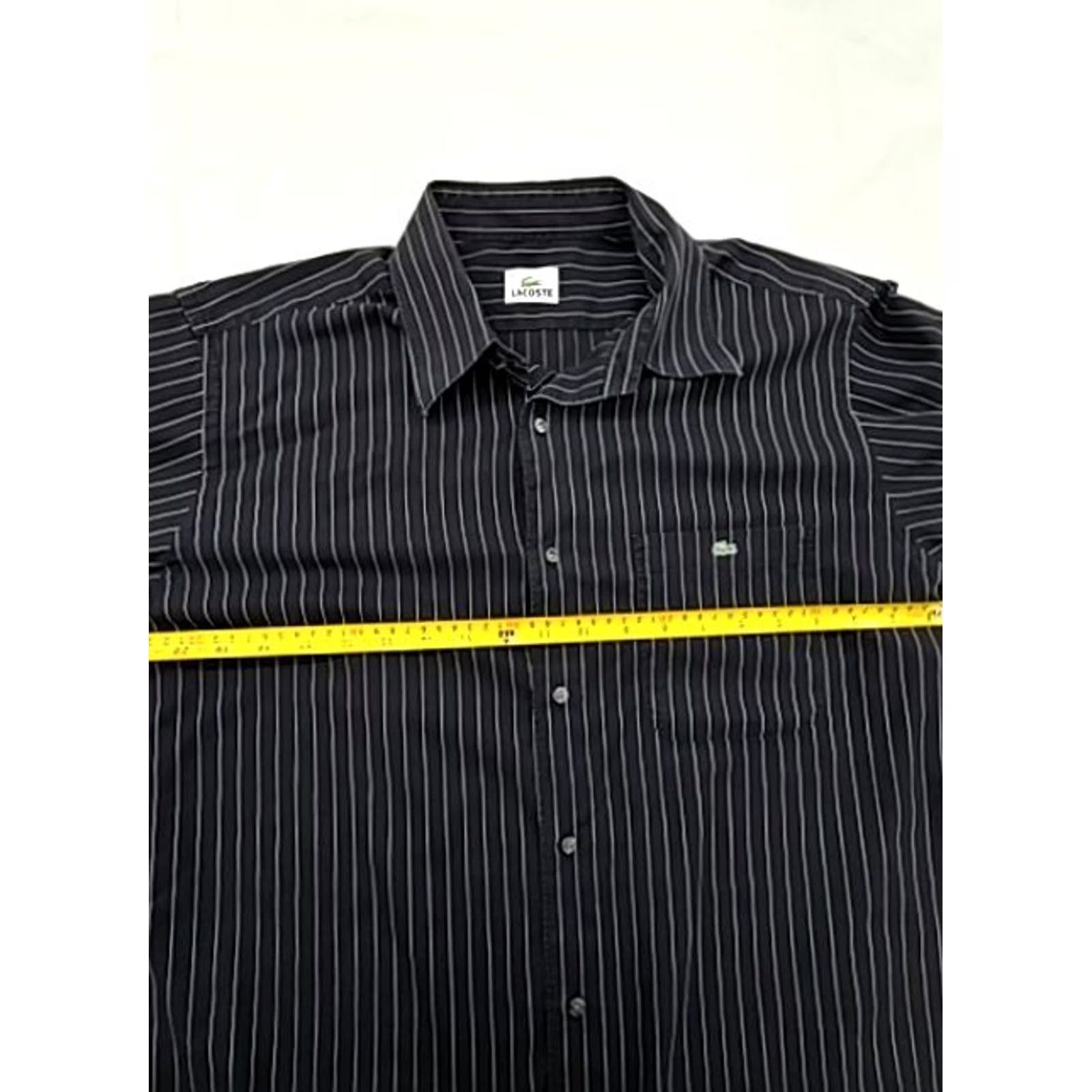 Lacoste Lacoste Men’s Navy White Stripe Cotton Button Down Shirt 43 Size US XL / EU 56 / 4 - 7 Thumbnail