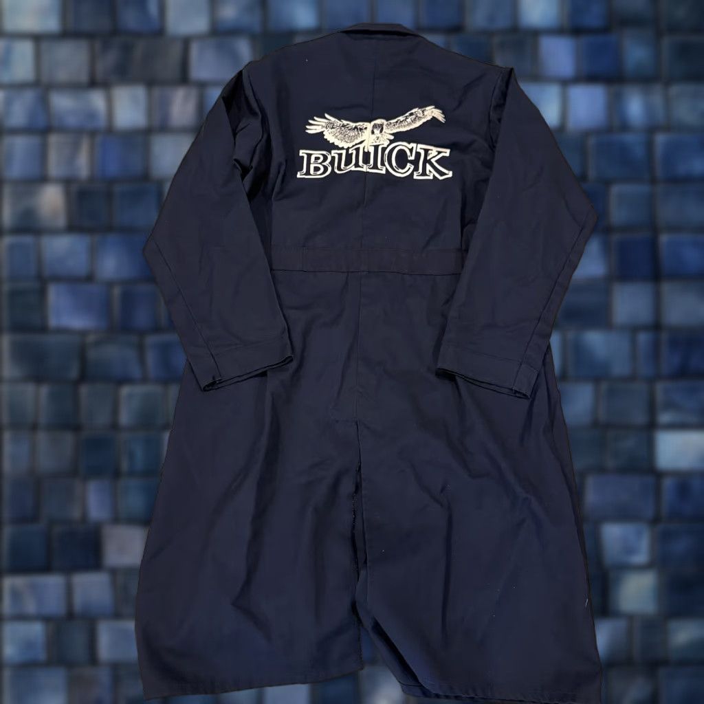 Vintage VINTAGE Buick Automobile Car Factory Durable Press Work Suit Overall Blue 38 Men Polyester 80s Size 38R - 1 Thumbnail