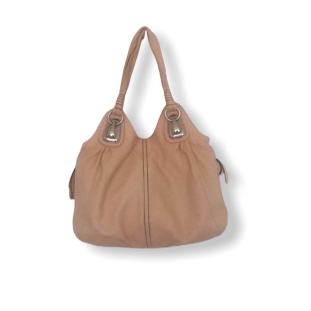 image of B Makowsky Leather Coral Sand Tote in Cream, Women's