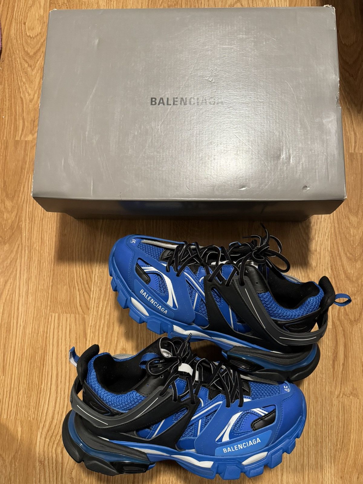 Balenciaga Balenciaga Track Runner Blue&Black Size 12 | Grailed