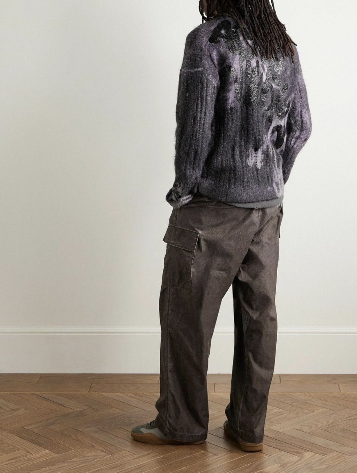 Acne Studios Acne Studios multicoloured distressed mohair cardigan jacket Size US L / EU 52-54 / 3 - 12 Thumbnail